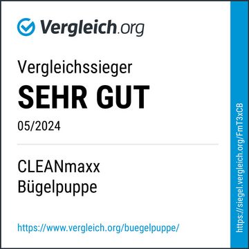 CLEANmaxx Bügelsystem Dampfbügler Bügelstation weiß/silber, 1800 W, für Hemden & Blusen Bügeleisen