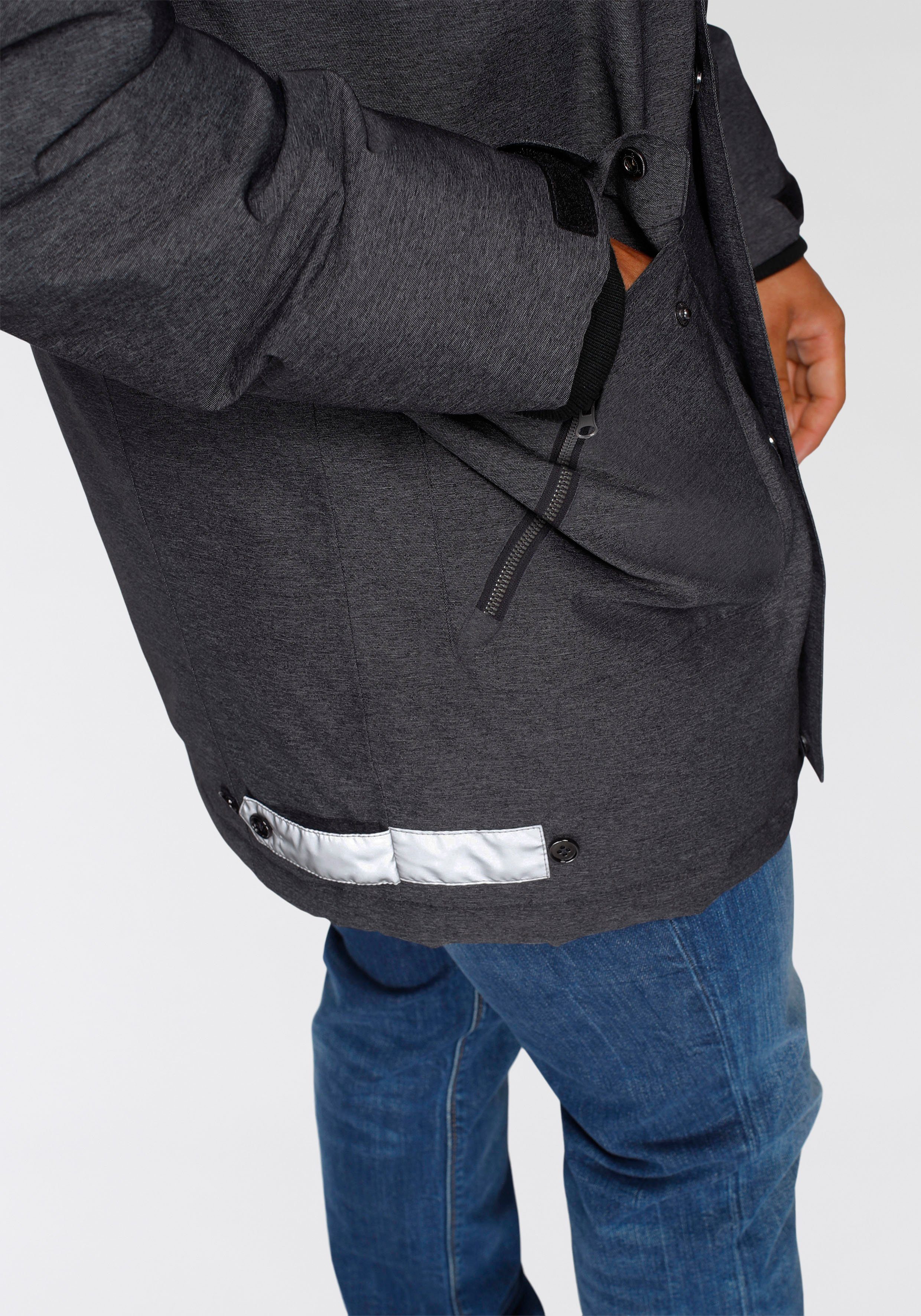 Polarino Funktionsparka mit reflektierenden Streifen