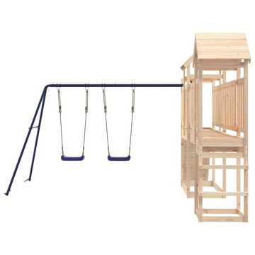 vidaXL Spielhaus Spielturm mit Kletterwand Schaukeln Massivholz Kiefer Kletterturm Kind