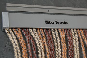 La Tenda Insektenschutz-Vorhang La Tenda AREZZO 2 XL Streifenvorhang braun, 120 x 230 cm, PVC - Länge und Breite individuell kürzbar