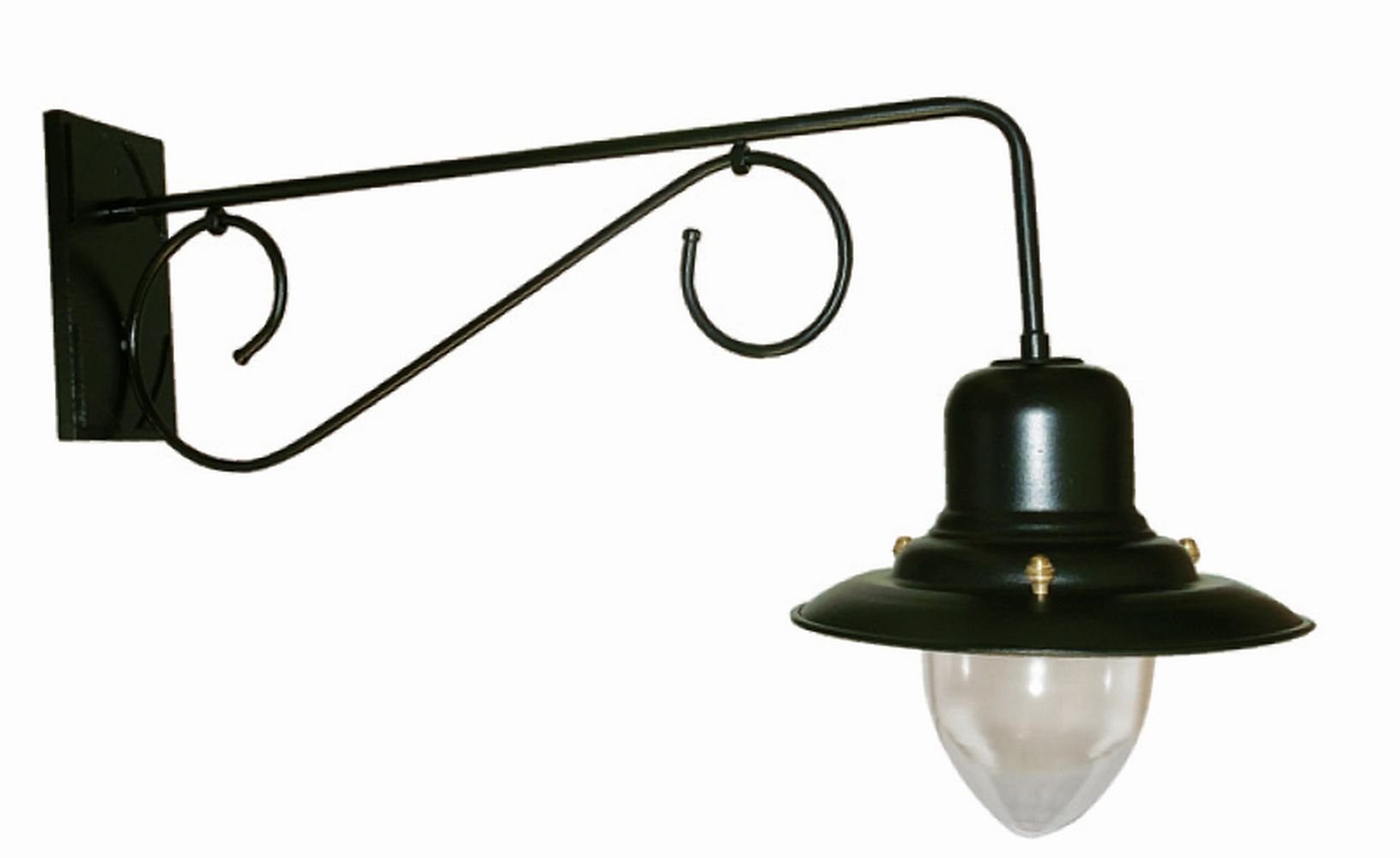 Licht-Erlebnisse Wandleuchte VAXINA, ohne Wandlampe Schwarz Design mit Leuchtmittel, Schirm T:87cm Aluminium Vintage groß