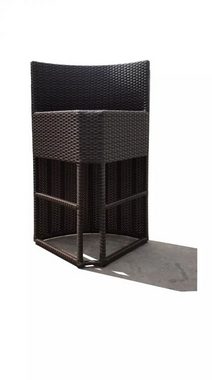 PureHaven Gartenbar-Set Bar-Set 100x110 cm wetterbeständiges Polyrattan, (5-tlg)