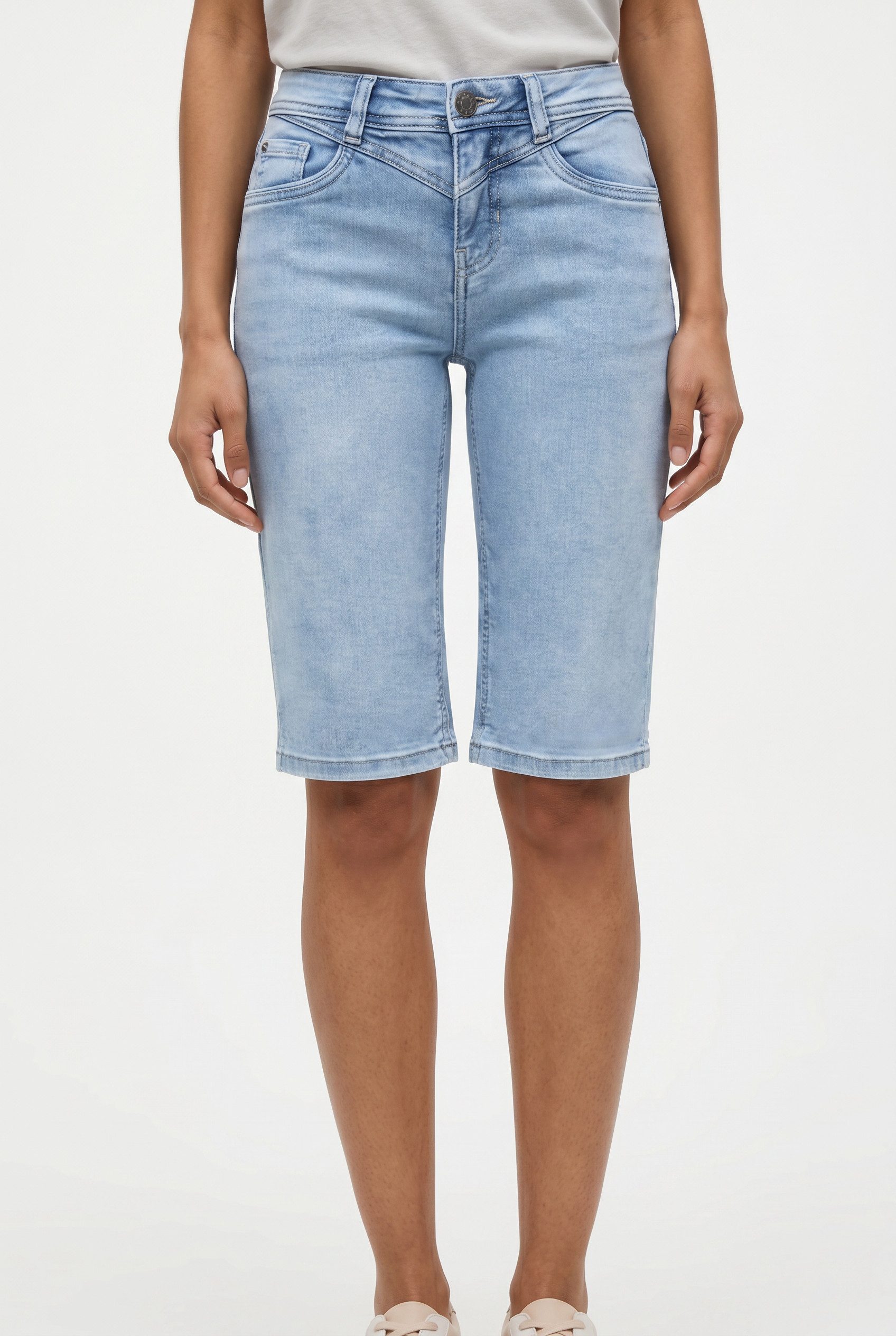 STREET ONE Bermudas Style Jane Slim Leg Bermuda mit Turn-Up-Detail