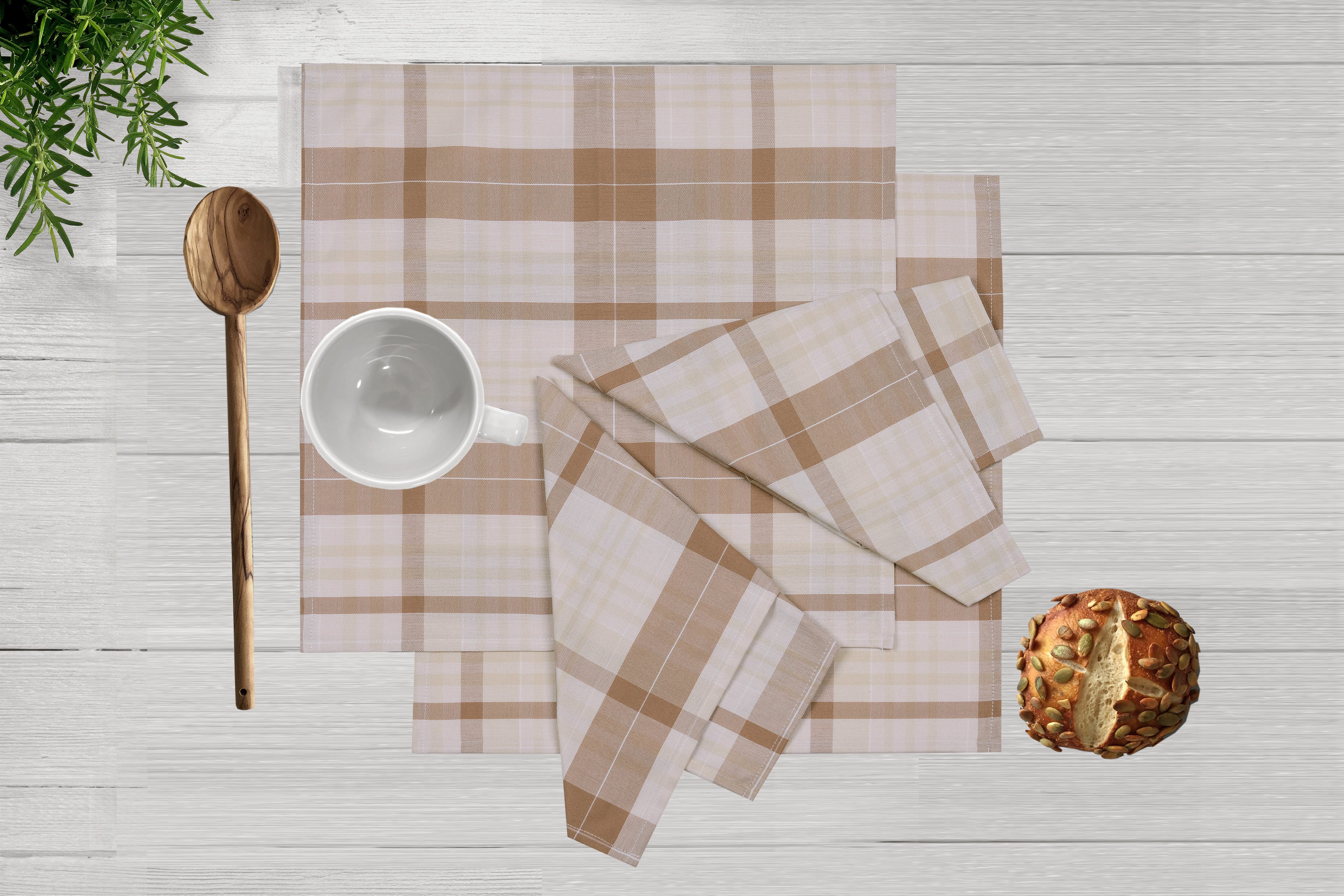 my home Stoffserviette Candise, (4 St), Check Muster