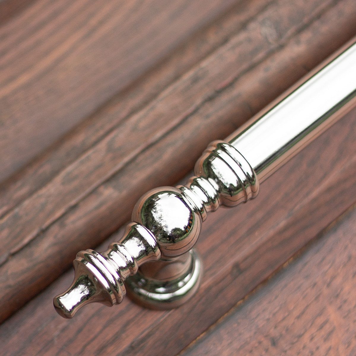 Antikas Türbeschlag Stoßgriff „Empire“ Türgriff aus polierten Nickel, wie a günstig online kaufen