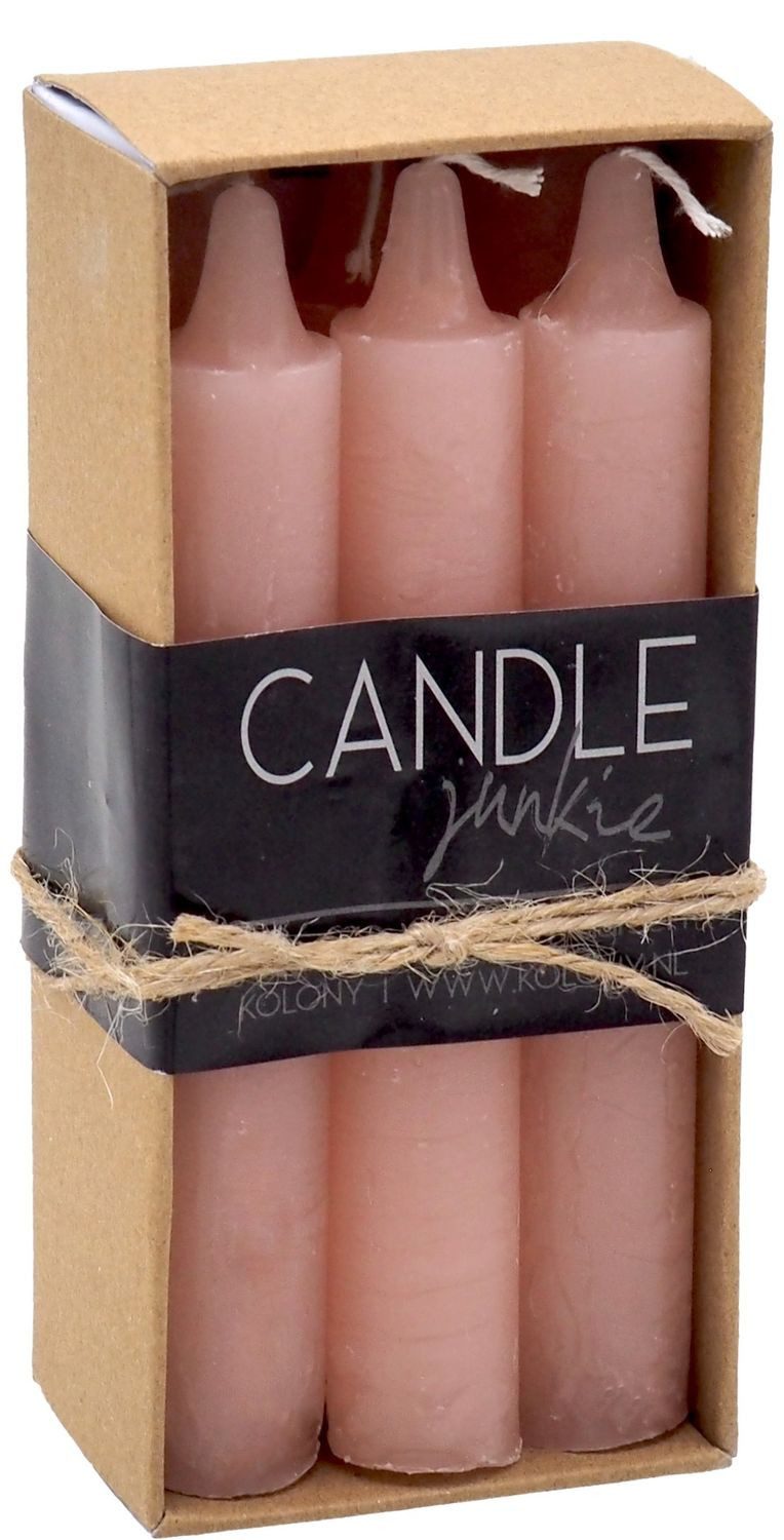 ZauberDeko Spitzkerze Паличні свічки Rustic Blassrosa Rosa Geburtstag Hochzeit Advent 14cm 6 Stk