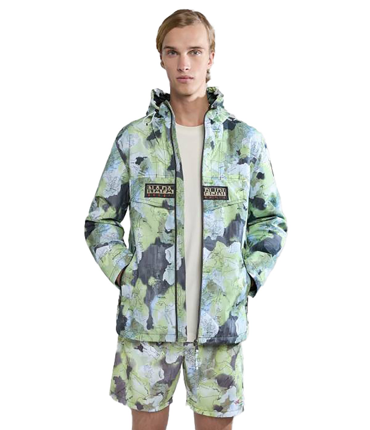 Anorak Napapijri Herren Jacke Rainforest Open Summer Print multicolour camou