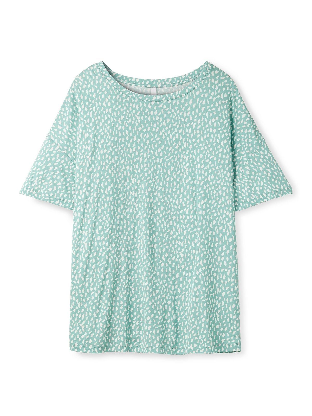 Sheego T-Shirt Viskose Größen aus reiner mit Minimalprint, Große