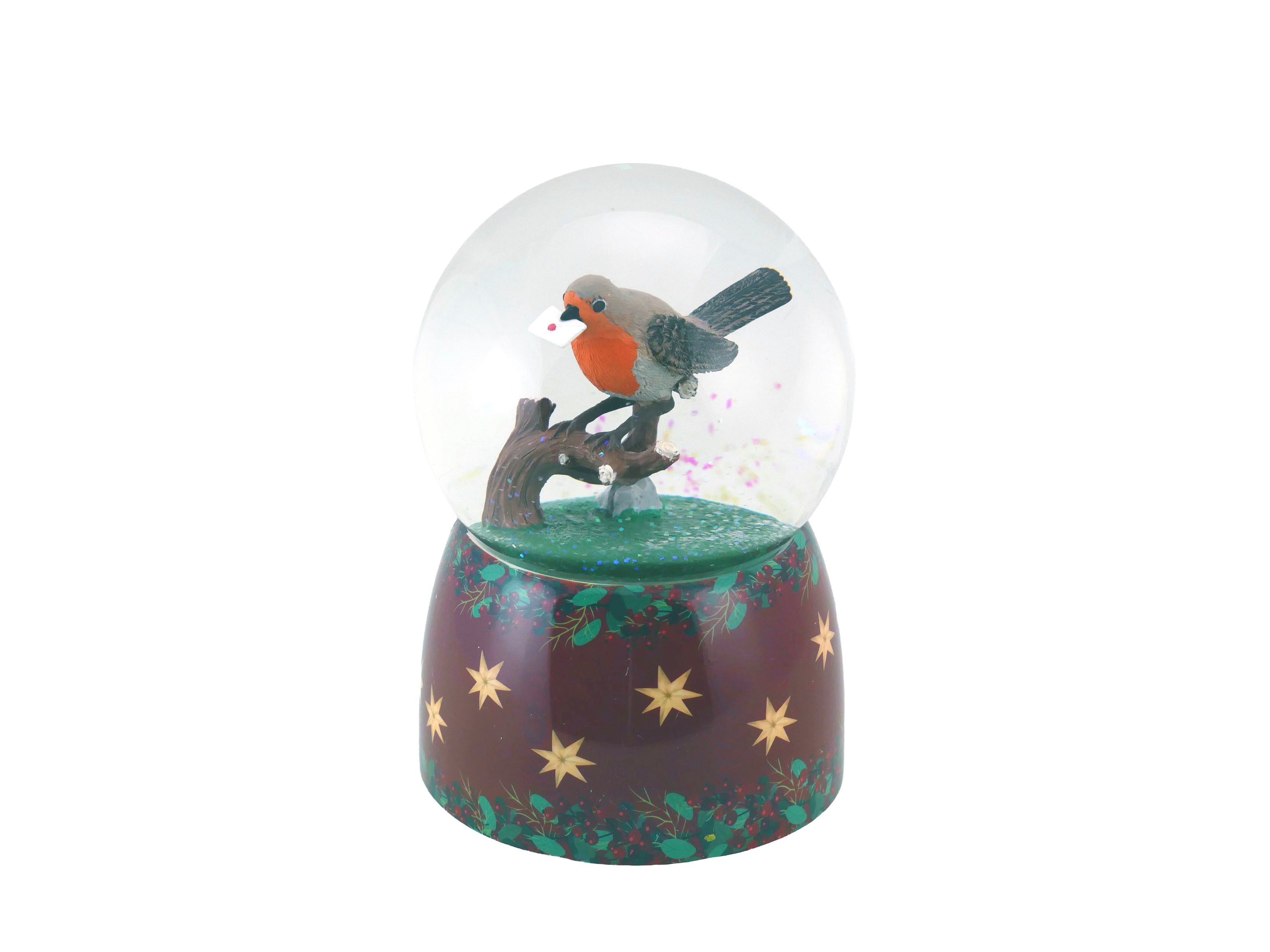 Spieluhr Schneekugel Spatz