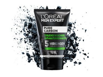 L'ORÉAL PARIS MEN EXPERT Gesichtsreinigungsgel Pure Charcoal, beseitigt Pickel, Mitesser & fettige/ölige Haut