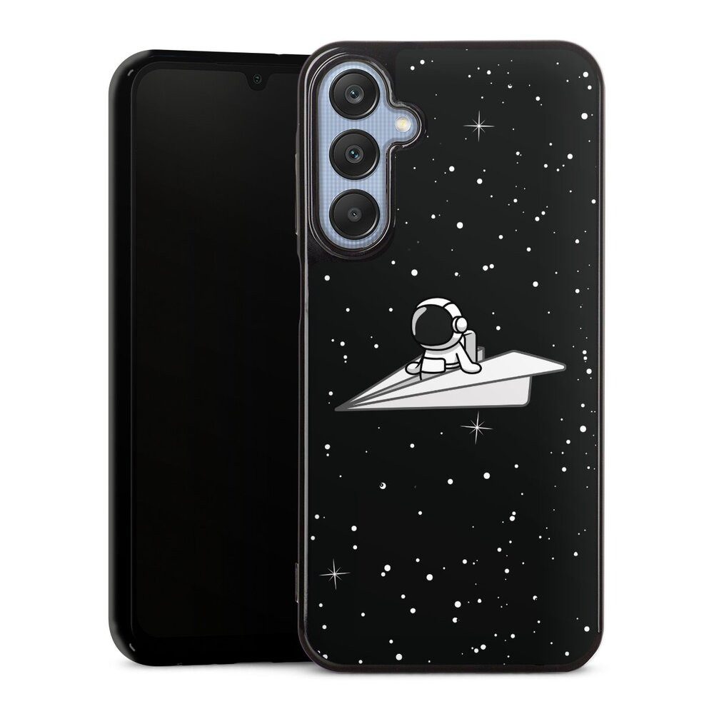 DeinDesign Handyhülle Papier Comic Astronaut Astronaut Paper Plane Comic, Samsung Galaxy A25 5G Silikon Hülle Bumper Case Handy Schutzhülle