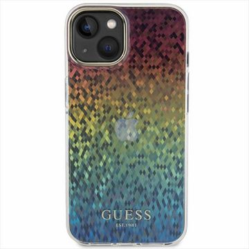 Guess Smartphone-Hülle Guess Apple iPhone 15 Schutzhülle Cover Hülle Mirror Disco Mehrfarbig