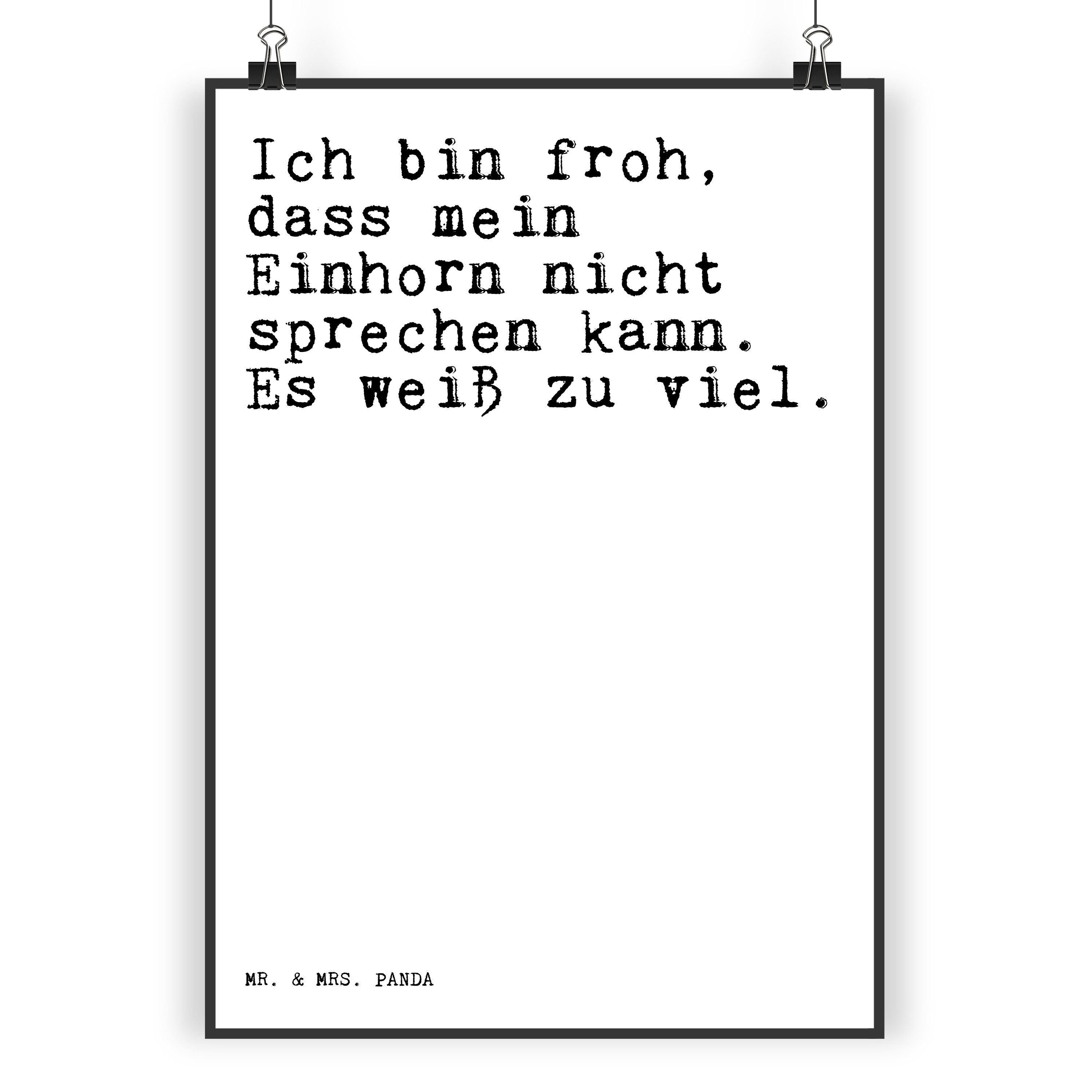 Mr. & Mrs. Panda Poster DIN A3 Ich bin froh, dass... Weiß Geschenk