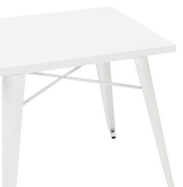 KADIMA DESIGN Bartisch LEILANI Esszimmertisch Gastrotisch Metal Weiss