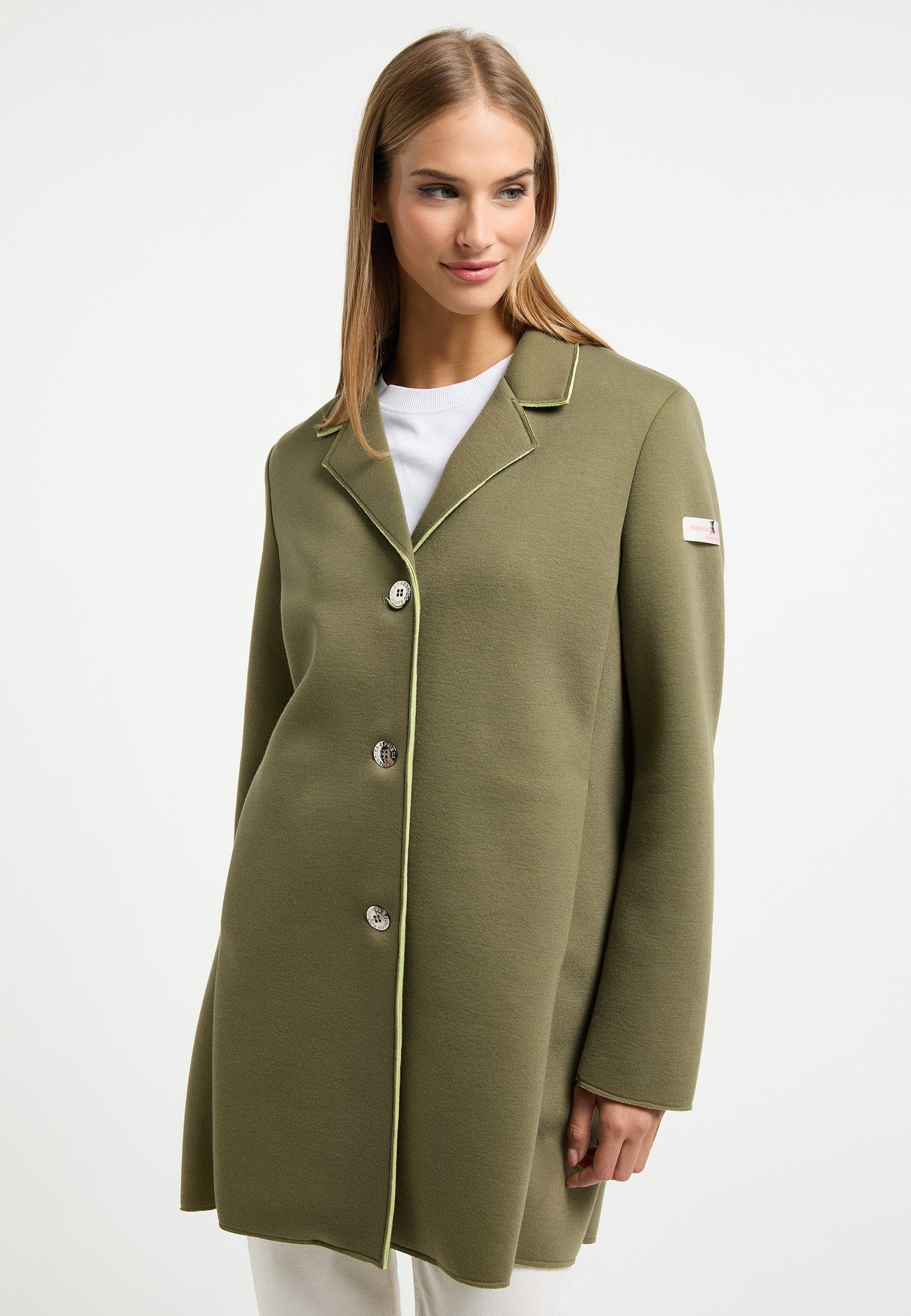 Frieda & Freddies NY Kurzmantel Coat, Tansy mit dezenten Farbdetails