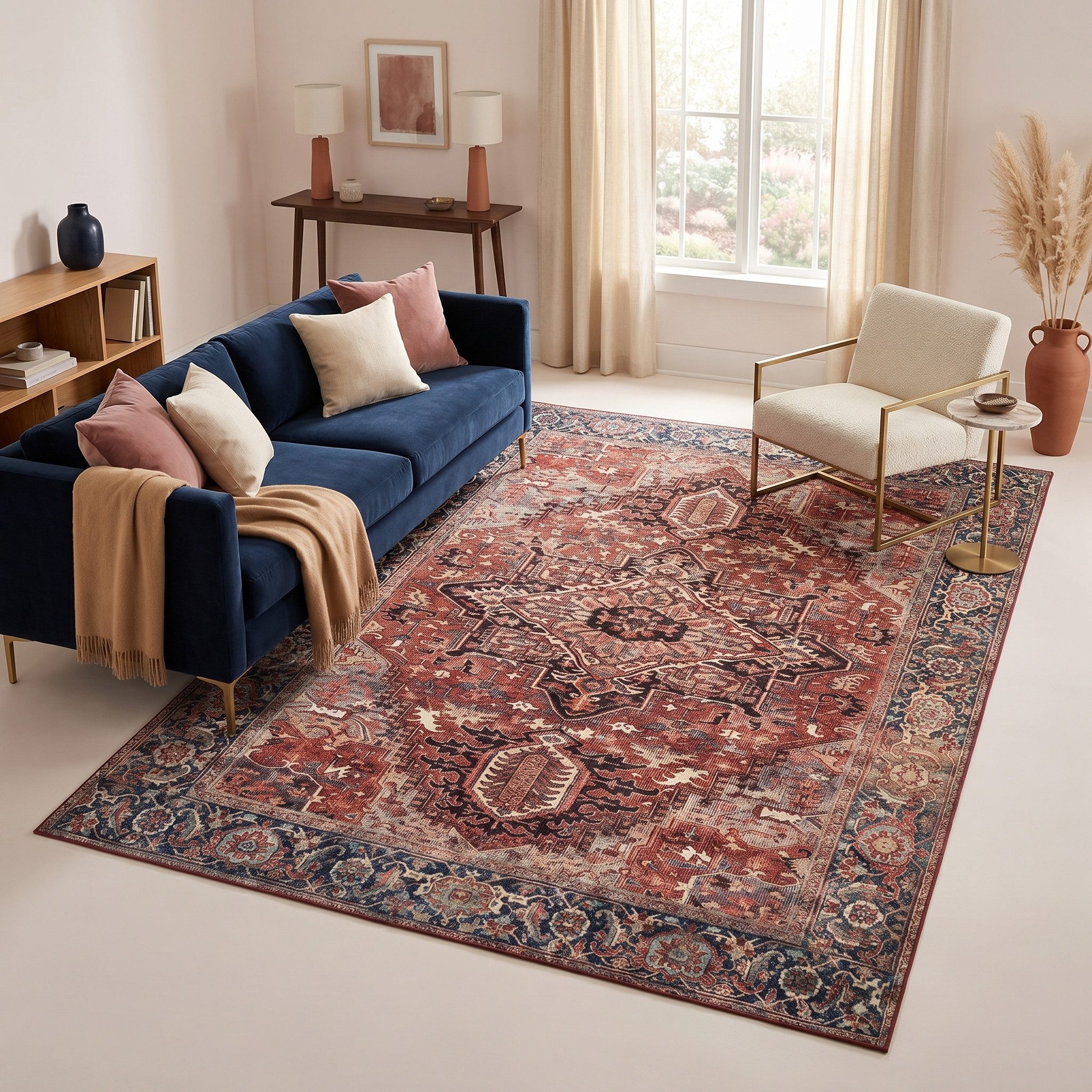 Tapiso Orientteppich ISPAHAN, rechteckig, Höhe: 6 mm, Orient Design