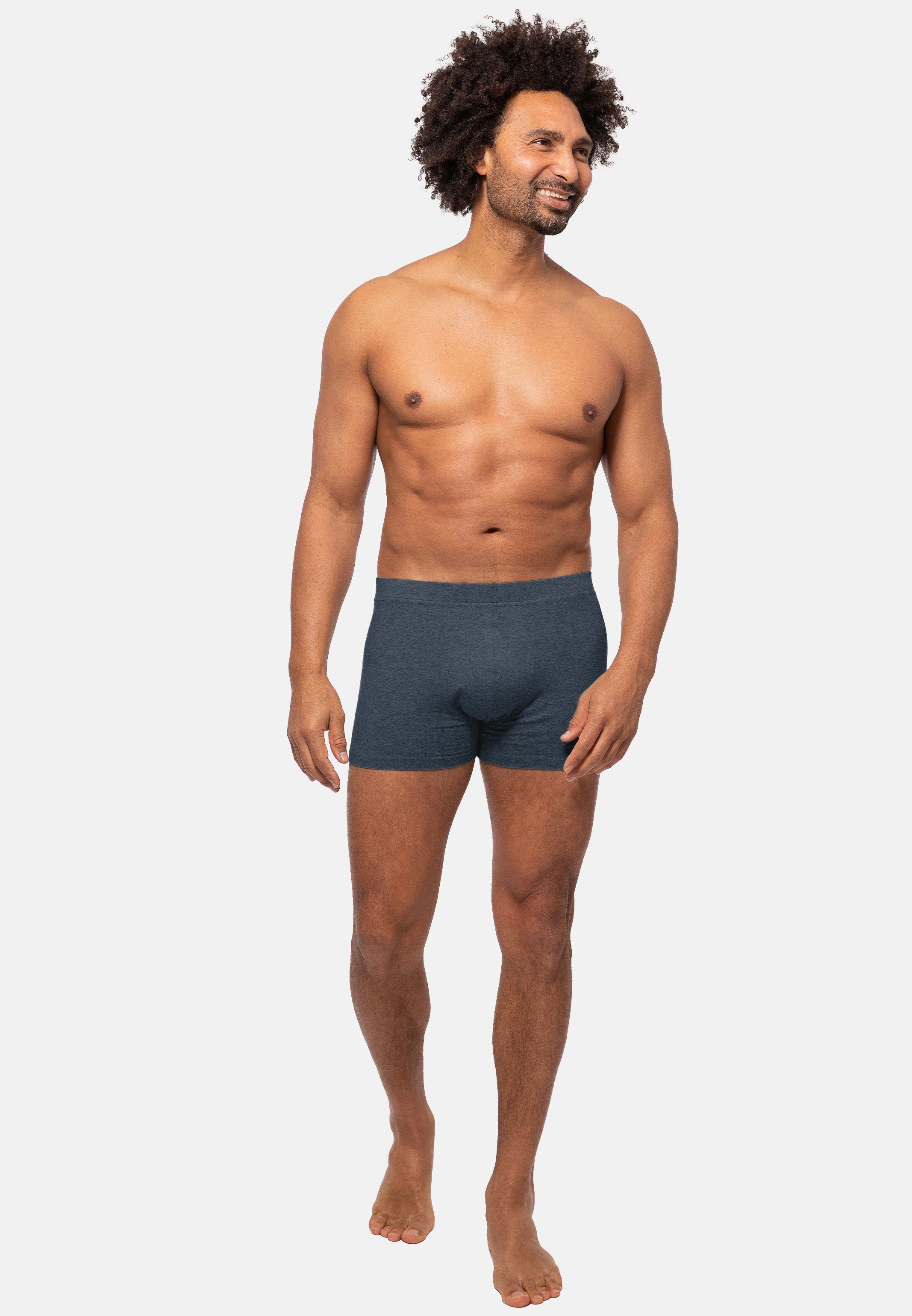 Almonu Retro Boxer 6er Pack Organic Cotton - Melange (Spar-Set, 6-St) Retro Short / Pant - Baumwolle - ohne Eingriff