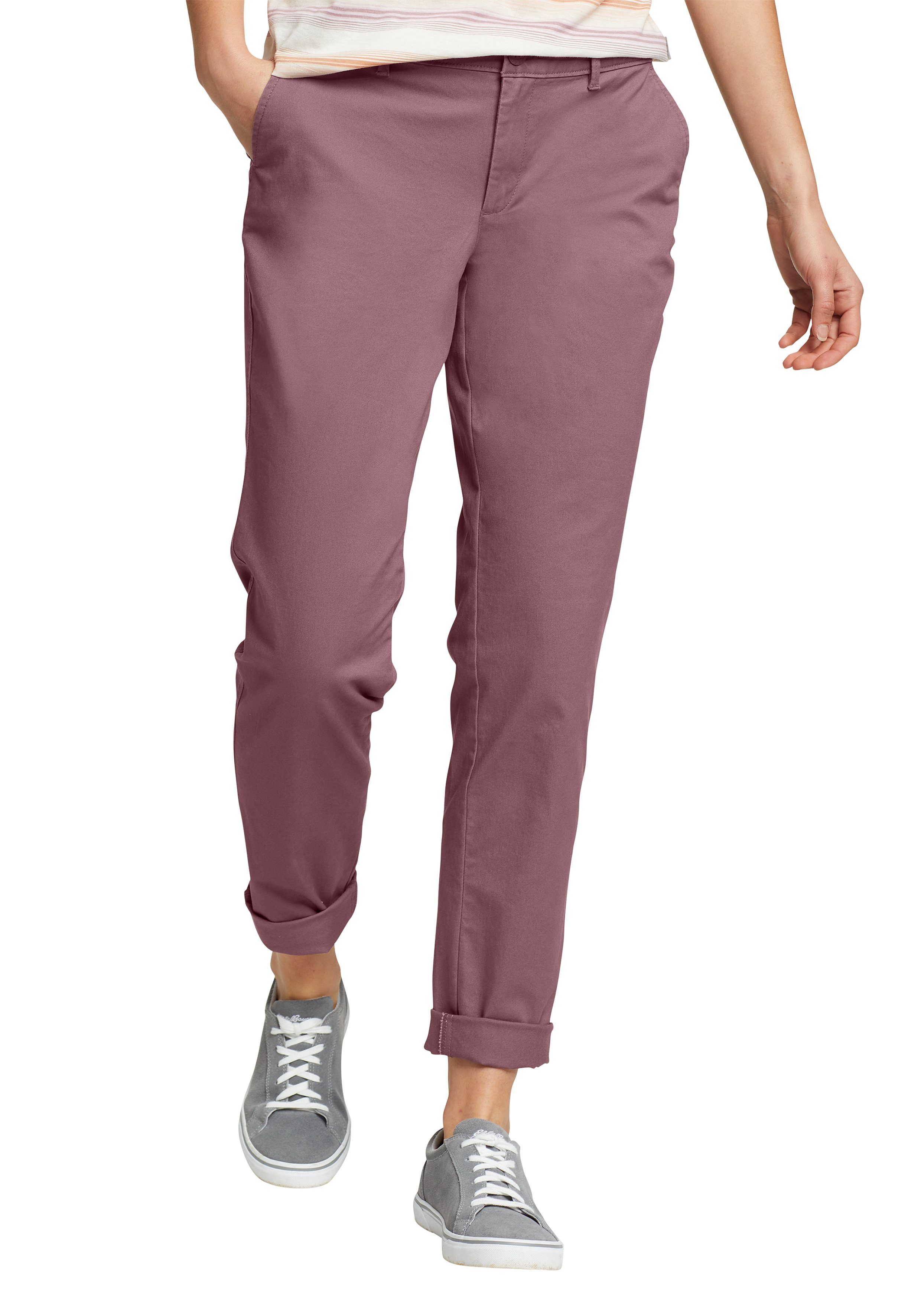 Eddie Bauer Boyfriend-Hose Legend Wash - Slim Fit Legend Wash Rauchiges Violett