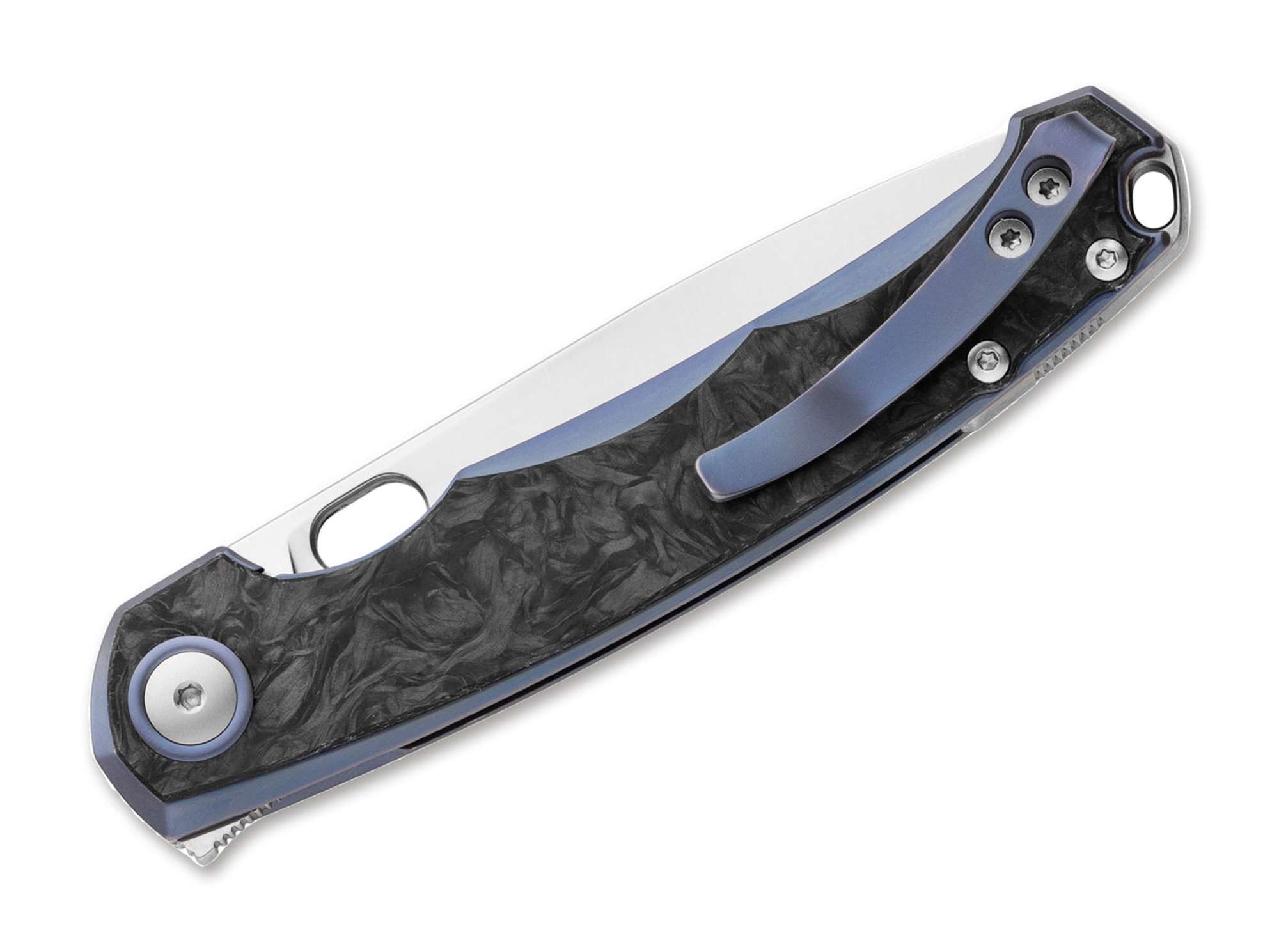 MKM Taschenmesser Taschenmesser Eclipse Titanium CF Blue