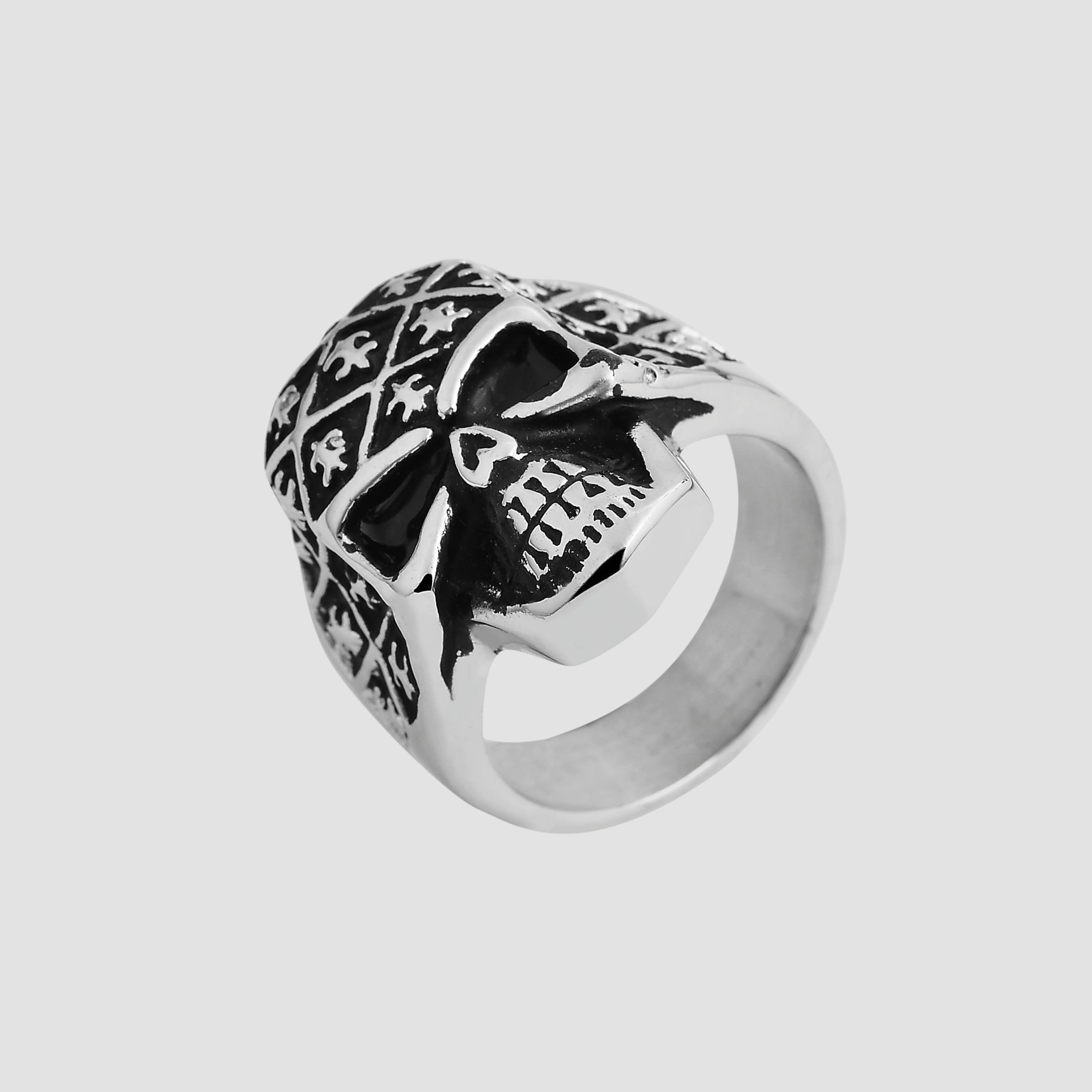 Adelia´s Fingerring Herren Ring Totenkopf aus Edelstahl
