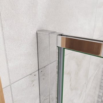 duschspa Dusch-Drehtür 185cm Nischentür Duschtür Glastür Drehtür ESG Nano Glas Dusche, Einscheibensicherheitsglas, Sicherheitsglas, (Set)