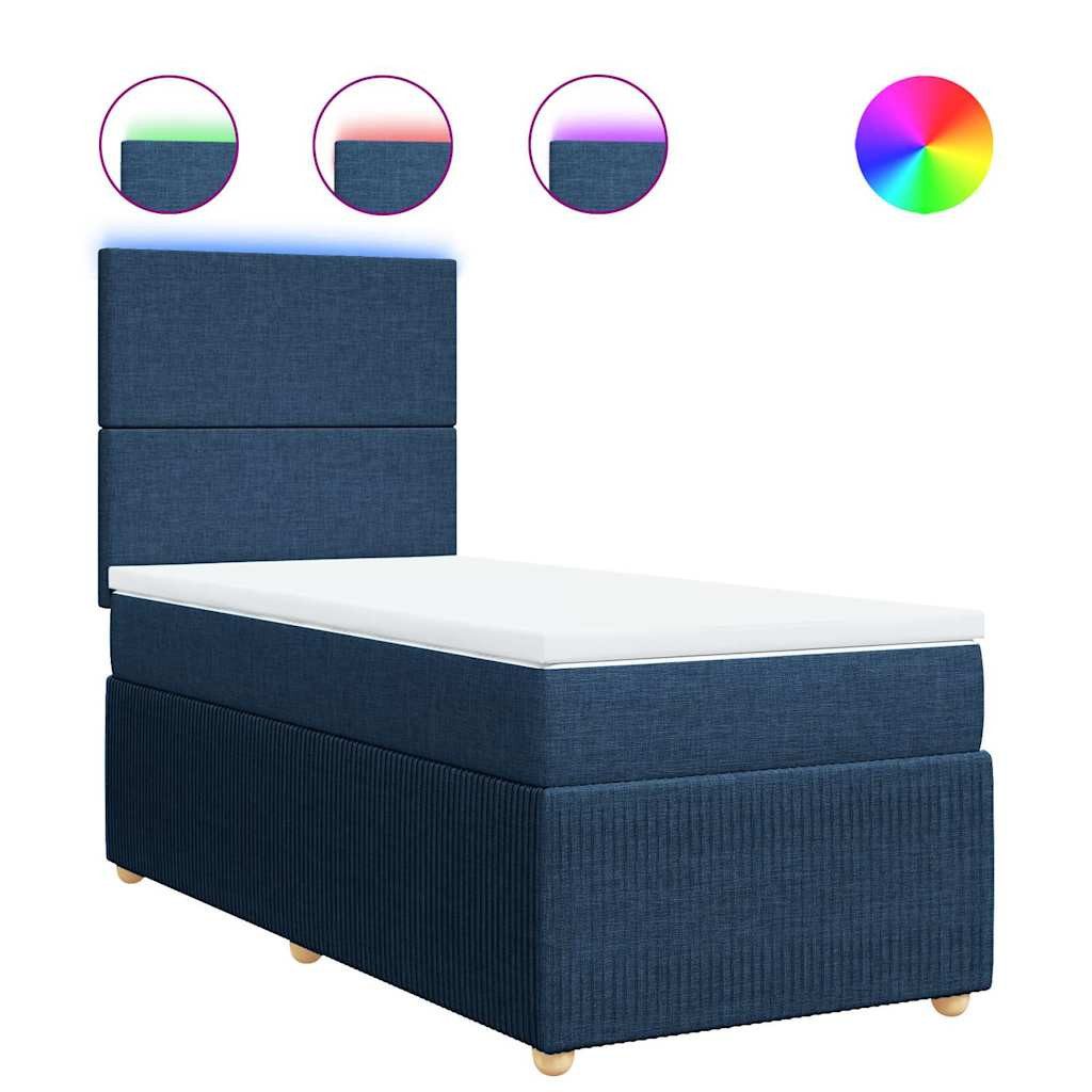 vidaXL Bett Boxspringbett mit Matratze Blau günstig online kaufen
