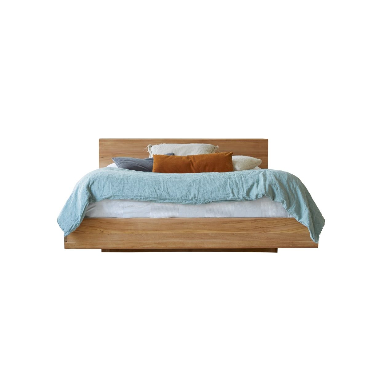 Tikamoon Massivholzbett Bett Doppelbett 165x230 cm Teakholz Massiv 2 Personen Schlafzimmer Neu (1-tlg)