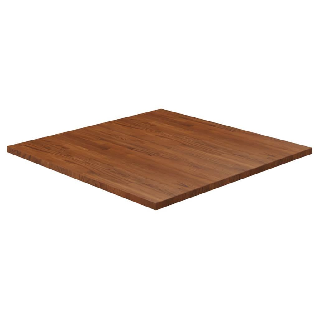 Tischplatte St) Quadratisch Behandelt Dunkelbraun 90x90x2,5cm furnicato Eiche (1