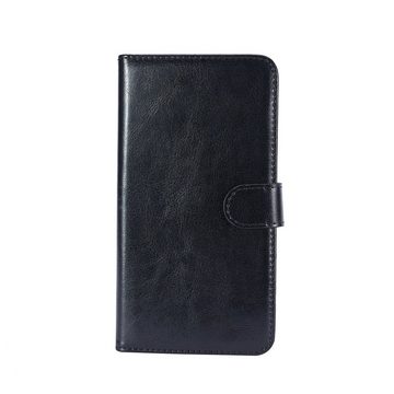 K-S-Trade Handyhülle für Motorola Edge 20 Lite, 360° Hülle schwarz Kunstleder Case BookCase WalletCase