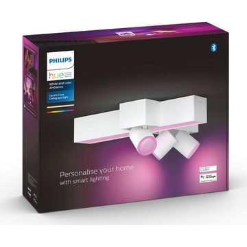 Philips Hue LED Deckenleuchte Bluetooth White & Color Ambiance Spot Centris Cross 3-flammig in Weiß, keine Angabe, Leuchtmittel enthalten: Ja, fest verbaut, LED, warmweiss, Deckenlampe, Deckenbeleuchtung, Deckenlicht