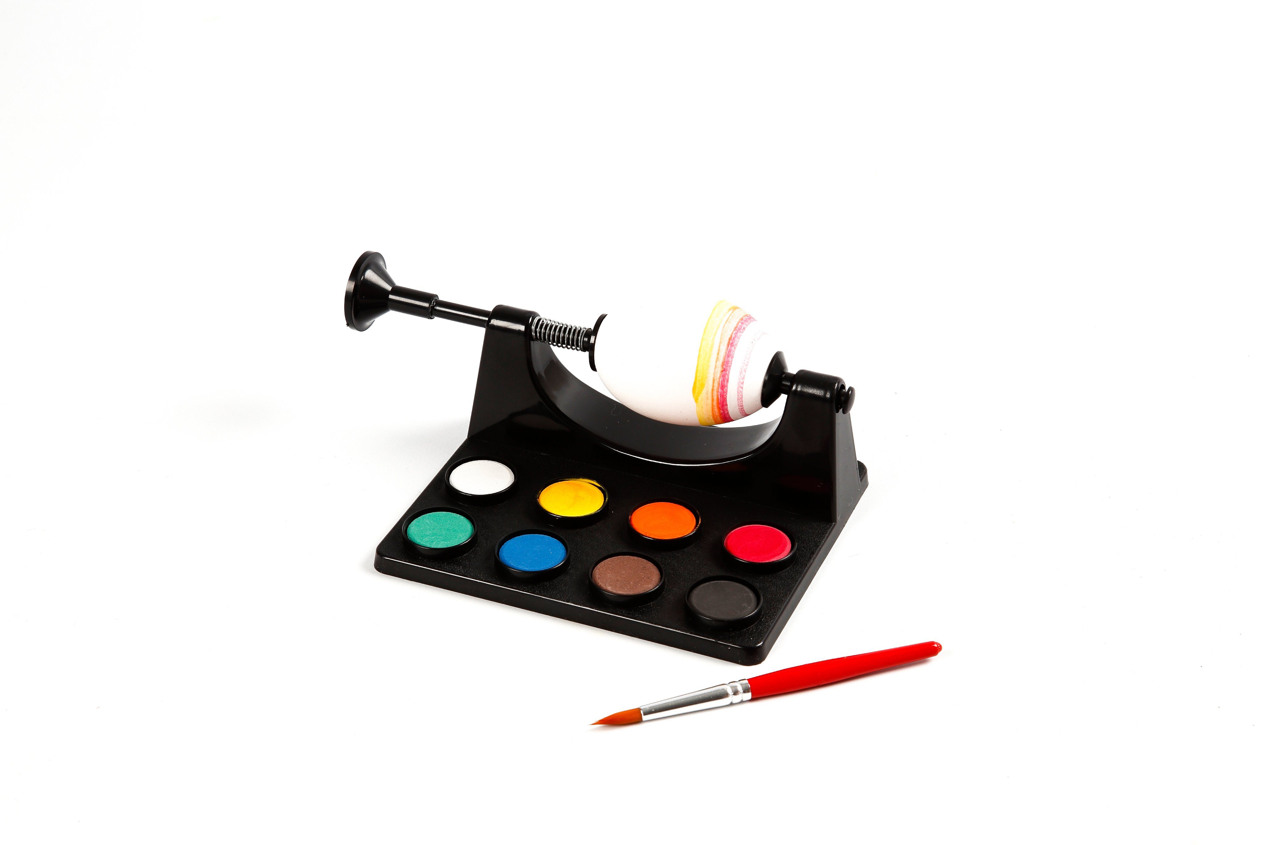 creativ company Kreativset Eier-Malgerät - Osterdekoration selber machen, mit 8 Wasserfarben & 1 Pinsel - zum einfachen Eier bemalen