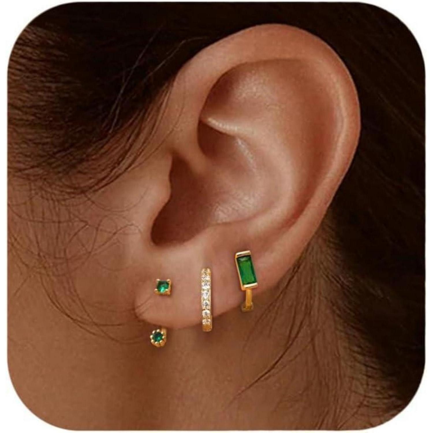 LuxusKollektion Schmuckset Ohrringe Silber 925 Set Damen Zirkonia Creolen O günstig online kaufen