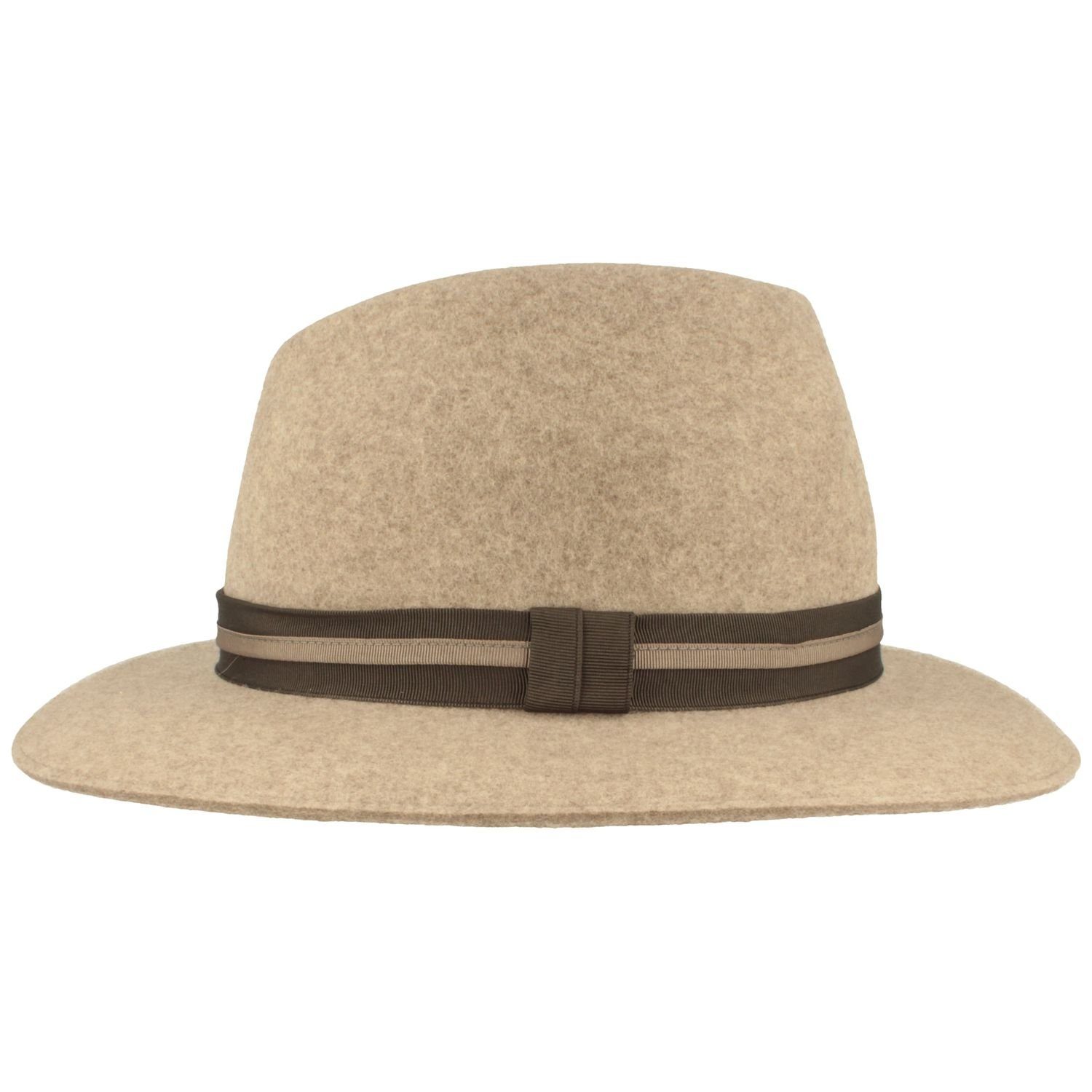 Hutmacher Zapf Filzhut Wollfilz-Traveller mit Ripsband-Garnitur