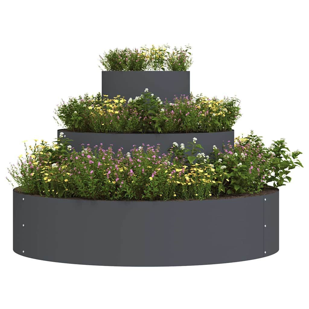 vidaXL Blumentopf Gartenblumentopf Anthrazit 90 x günstig online kaufen