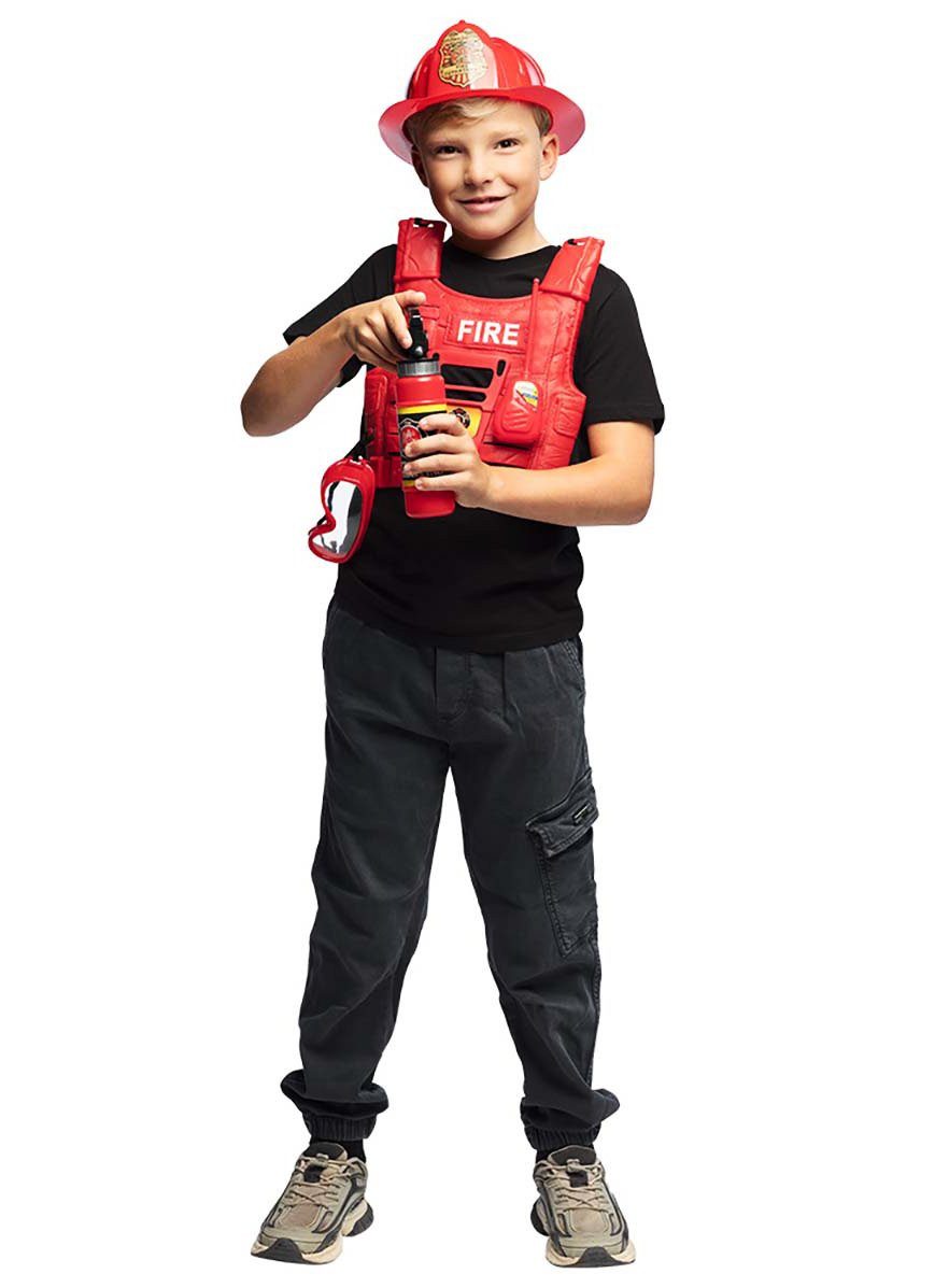 Boland Kostüm Feuerwehr Notfall Ausrüstung für Kinder - Fasching, Alles, was der kleine Brandmeister zur Feuerbekämpfung braucht