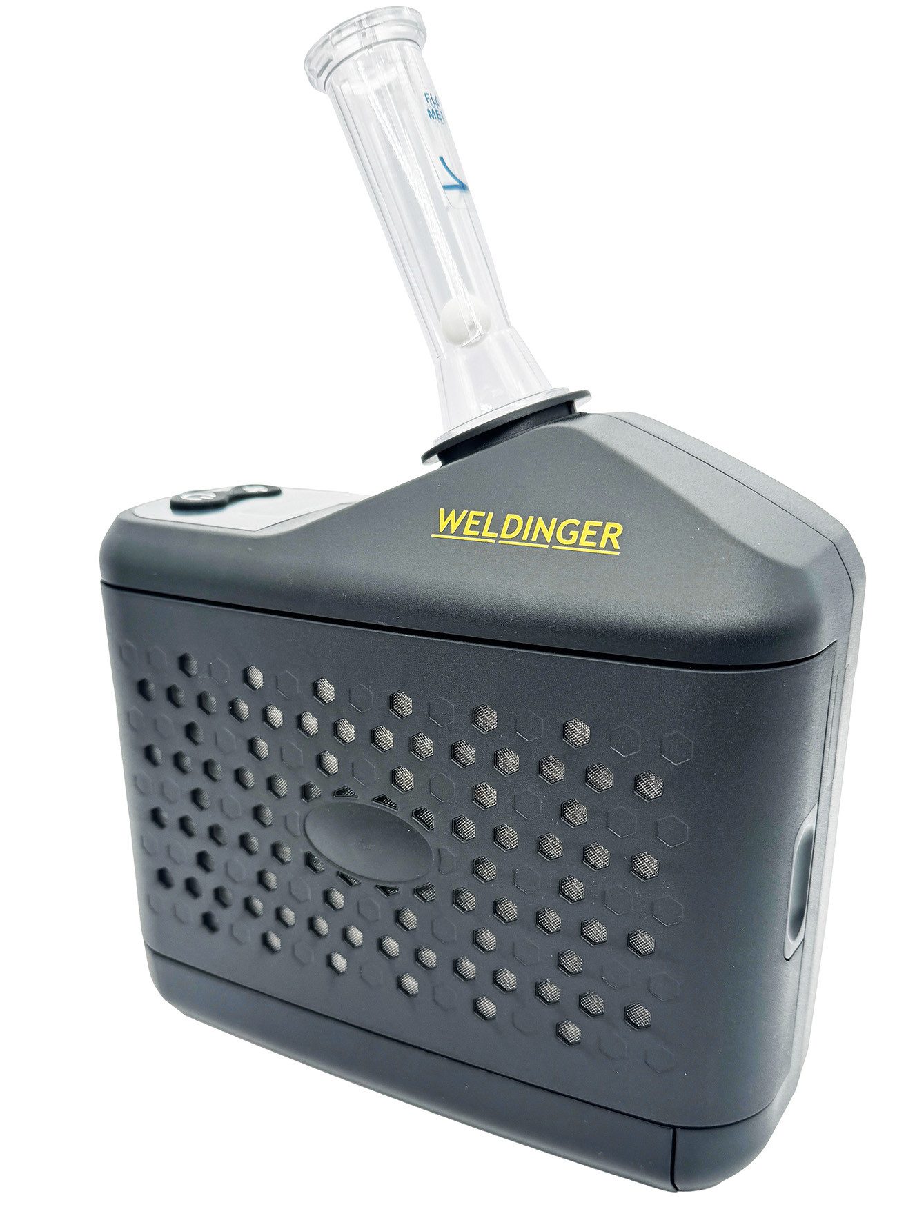 WELDINGER Schweißhelm Mobiles Frischluftsystem FS-800 pro für Schweißhelm AH 650 air system (Der abgebildete Schweißhelm ist NICHT Bestandteil dieses Angebots), drei Alarmmodi, drei Filterstufen, Digitaldisplay, Wechselakku