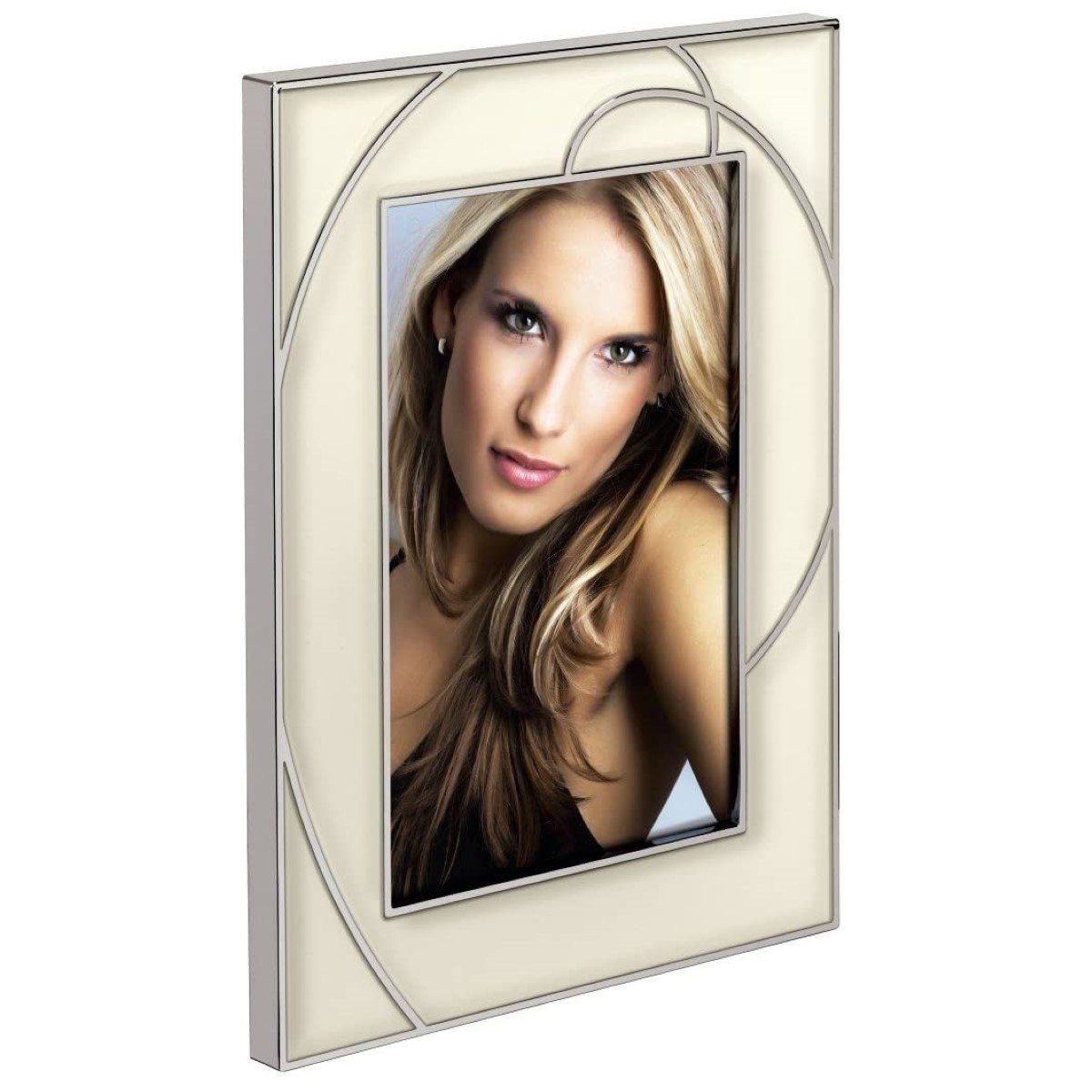 Hama Bilderrahmen Porträtrahmen New Jersey 10x15cm Weiß, (einzeln), Mit sil günstig online kaufen