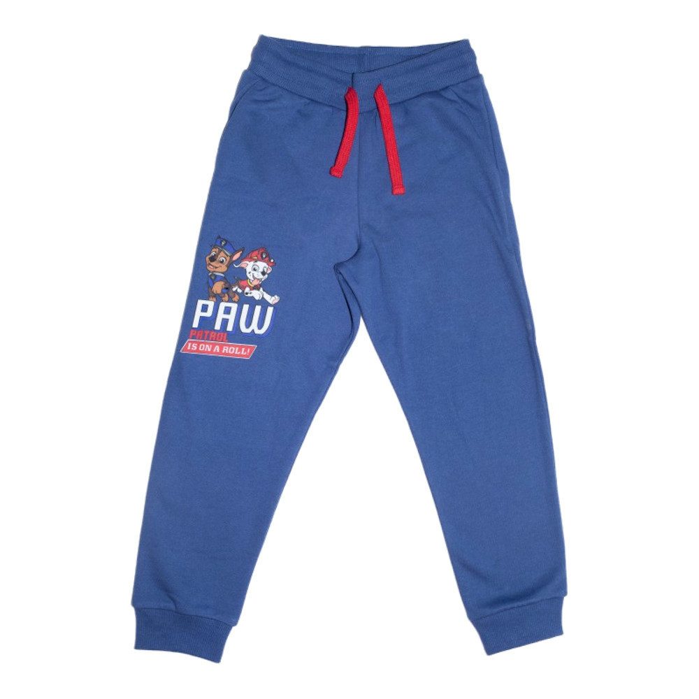 PAW PATROL Jogginghose PAW Patrol Jogginghose mit Schriftzug "on a Roll!", blau