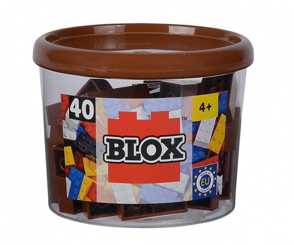 Androni Androni Blox 40 Bausteine braune 8er Steine in Dose Spielbausteine