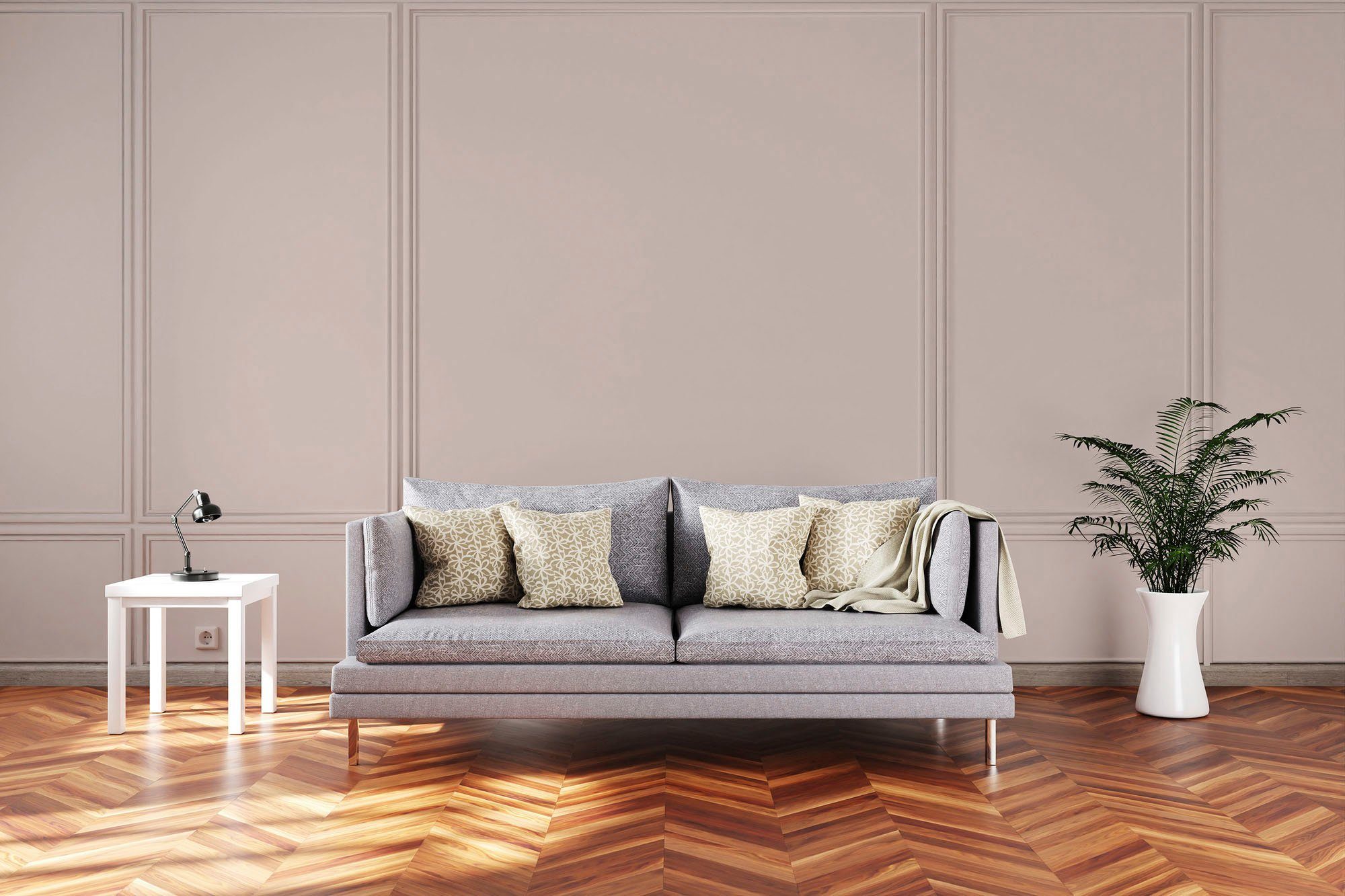A.S. Création Beige ideal PURO beige Wohnzimmer, rosy c2022 beige, Innenwandfarbe Premium rosy Schlafzimmer, Tuchmatt Farbwelt für Küche, und Wandfarbe Flur
