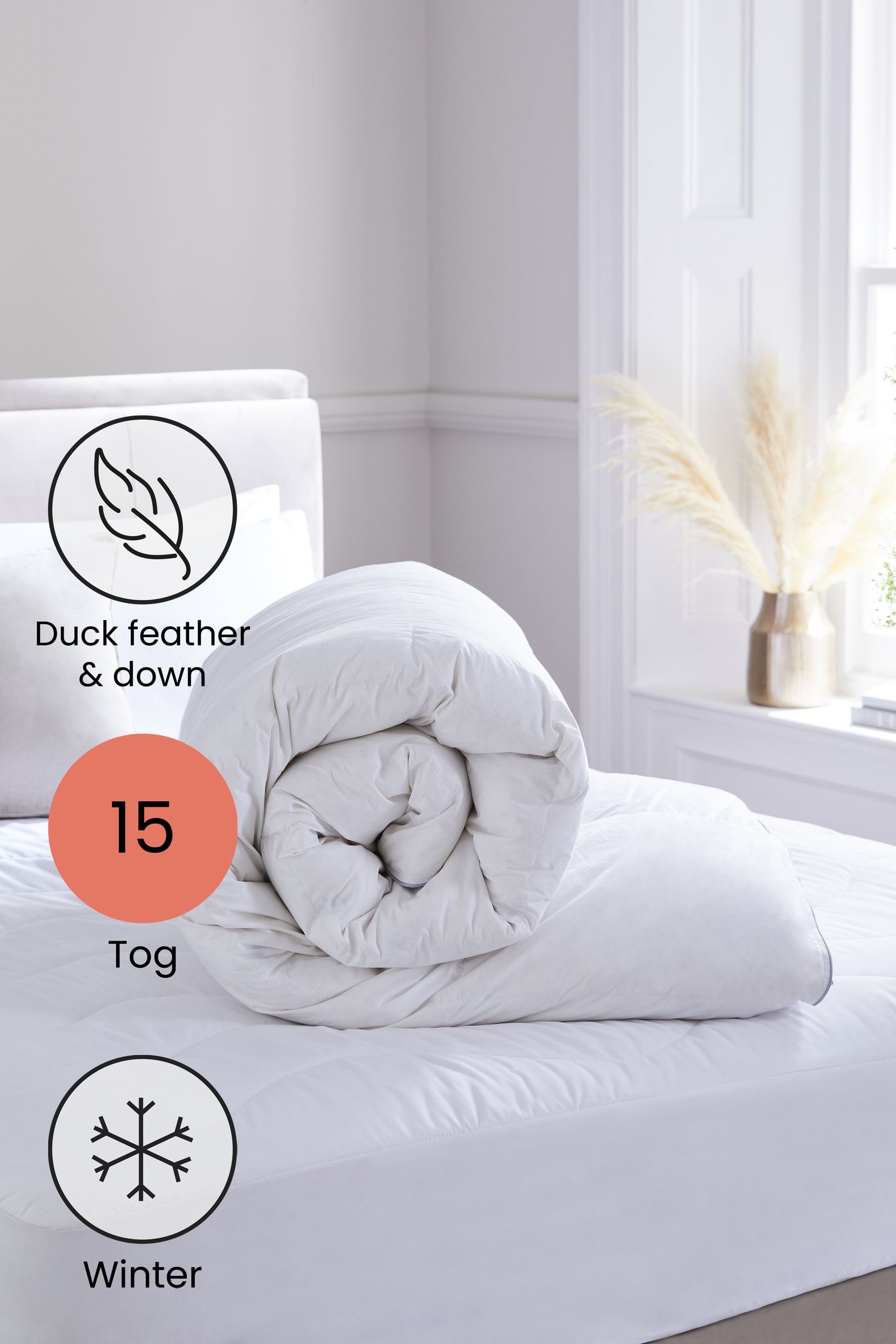 Next Federbettdecke Bettdecke aus Entenfedern und Daunen, 15 Tog, Füllung: Obermaterial: 100 % Baumwolle. Füllung: 90 % Entenfedern*, 10 % Entendaunen* *Enthält nicht-textile Elemente tierischen Ursprungs.