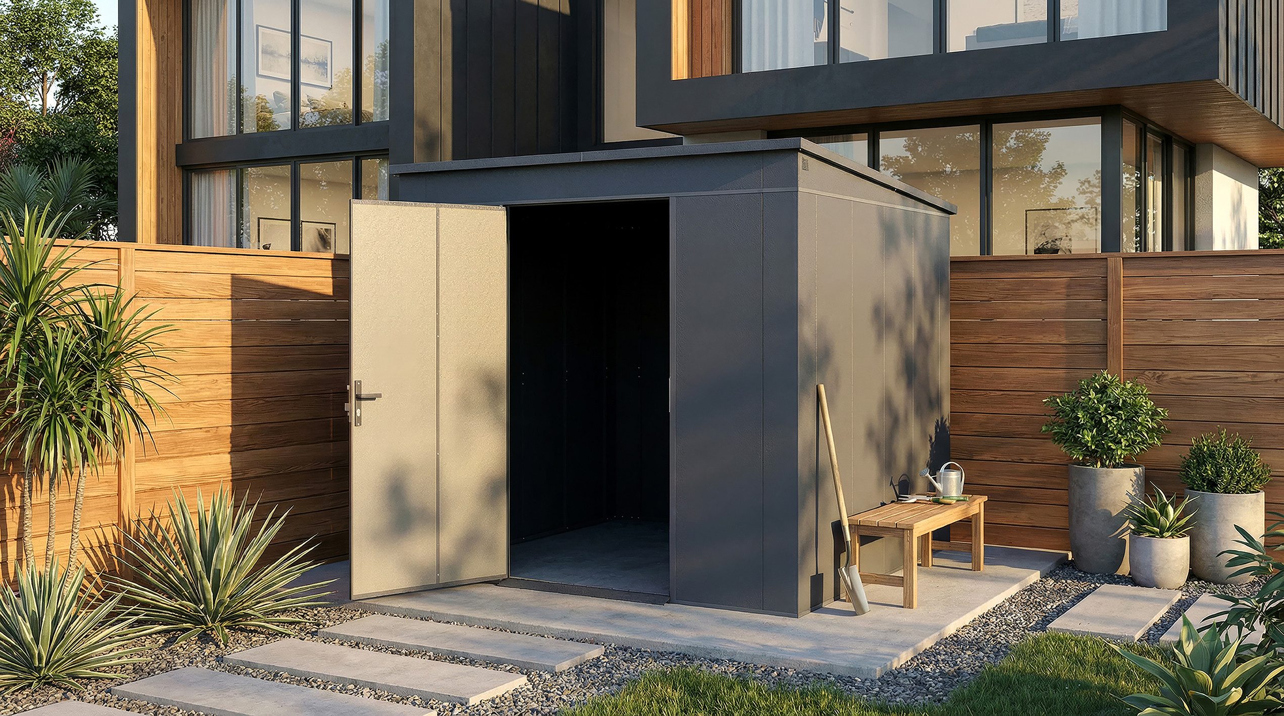 weka Gerätehaus Gary 6, BxT: 242x248 cm, Metall pulverbeschichtet, Größe 6