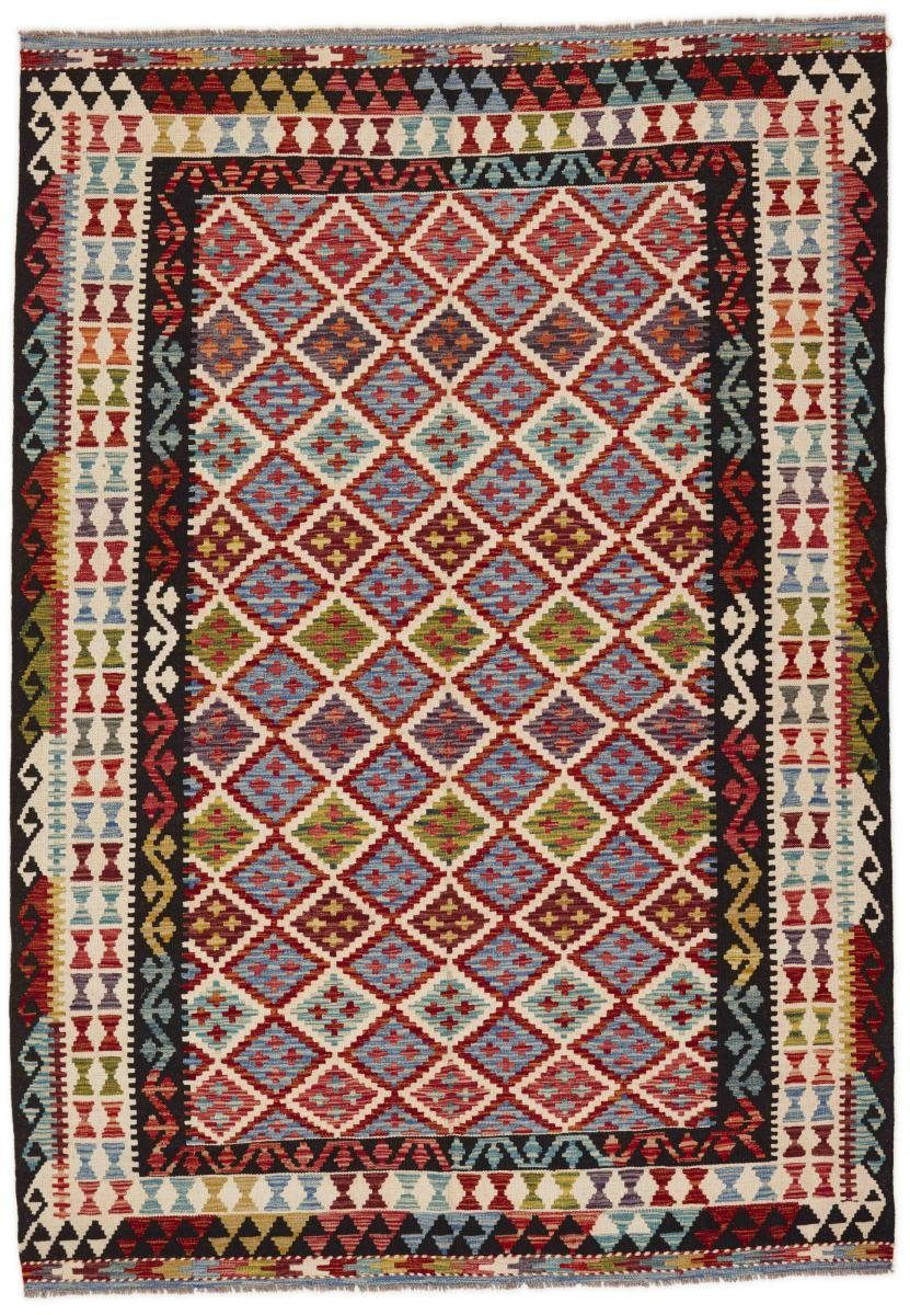 Orientteppich Kelim Afghan 176x256 Handgewebter Orientteppich, Nain Trading, rechteckig, Höhe: 3 mm
