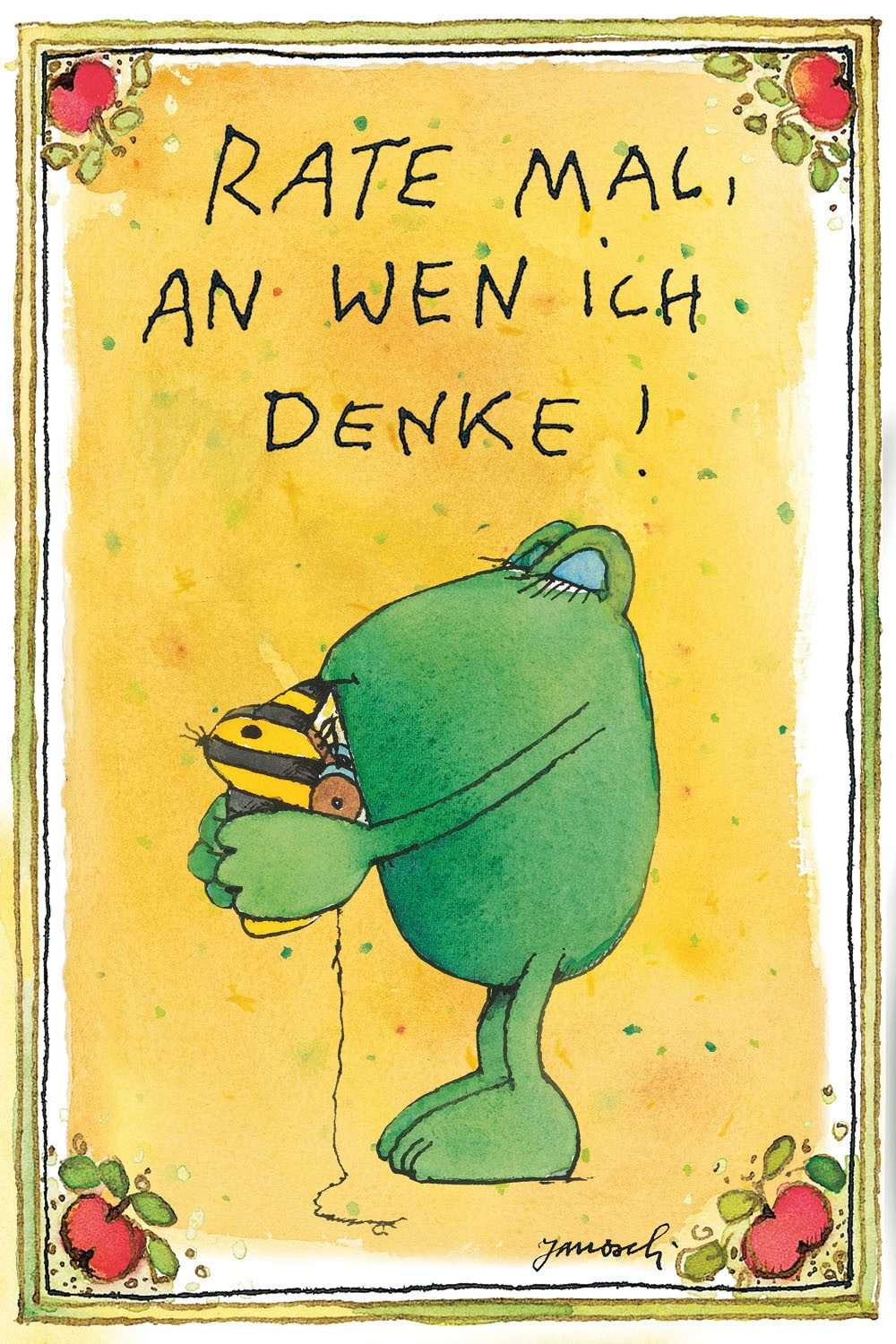 LuckyLinde Leinwandbild Der Froch und die Tigerente - Rate mal…, Ente, Figuren, Filmfiguren, Frosch, Motivationsbilder, Schriftzug, Tiere, Tiger (1 St), Exklusive JANOSCH Kindermotive