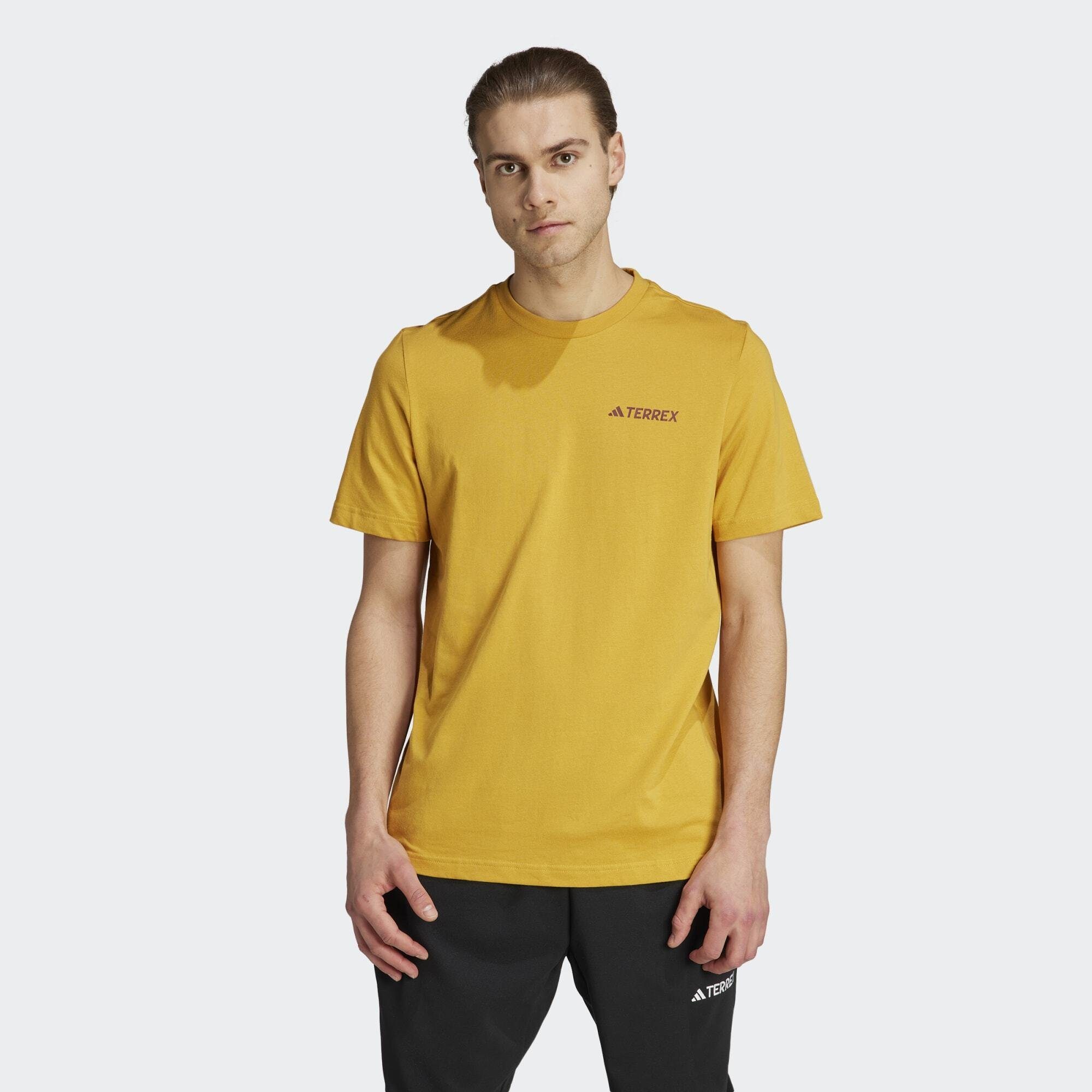 adidas TERREX Funktionsshirt TERREX GRAPHIC MTN 2.0 T-SHIRT Preloved Yellow