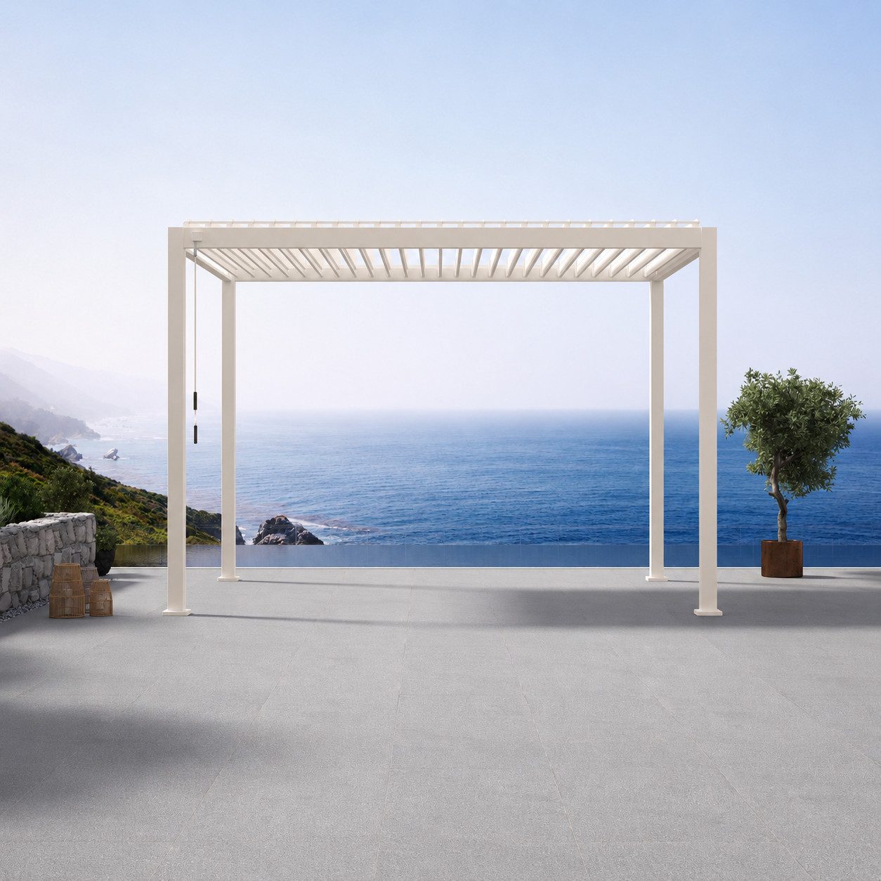 Mirador Pergola 111DA Aluminium Pergola mit Lamellendach Anthrazit, BxTxH: 300x300x250 cm, (Packung), verstellbares Lamellendach