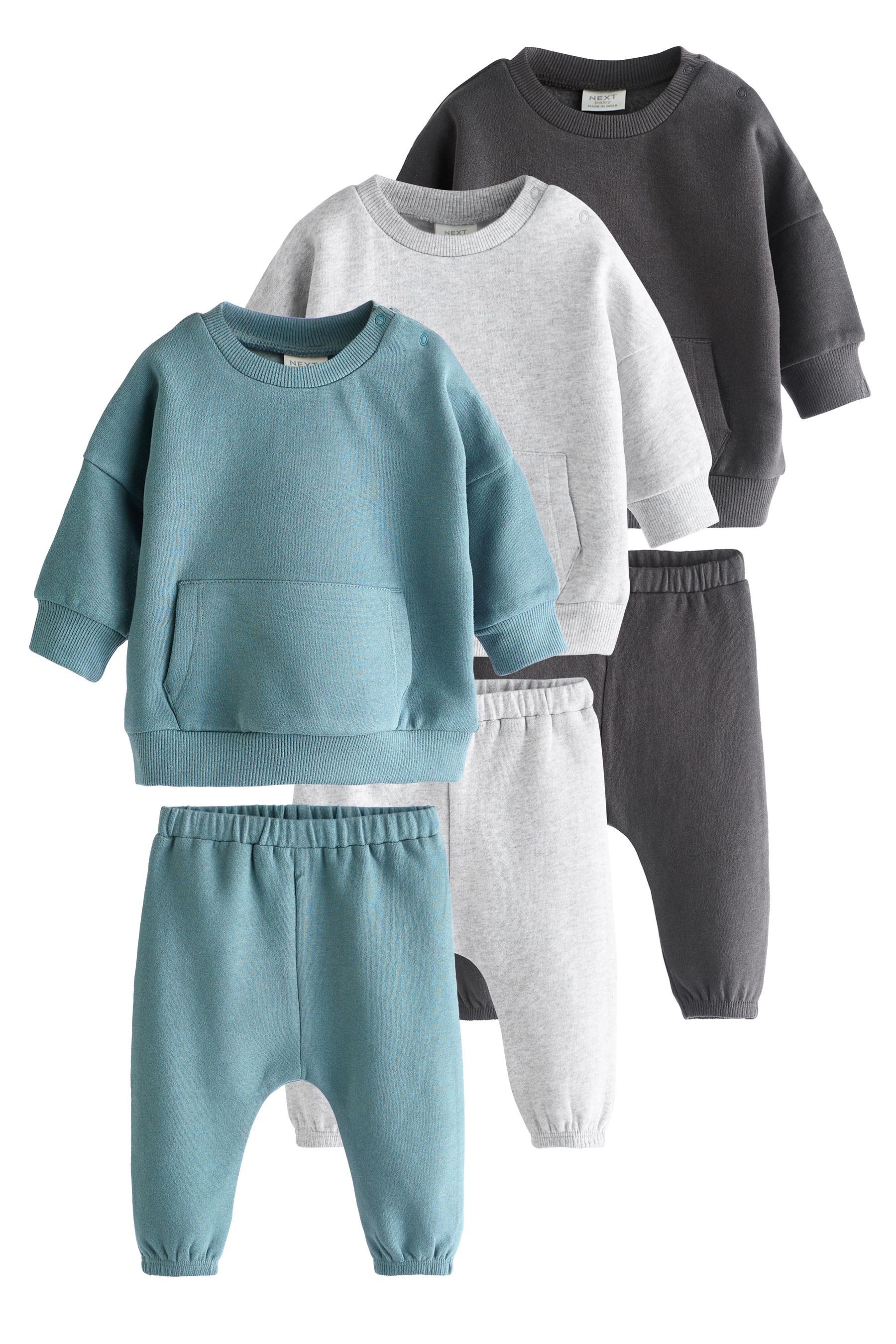 Next Sweatanzug Baby Sweatshirt und Jogginghose, 6-teiliges Set (6-tlg)