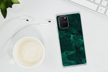 MuchoWow Handyhülle Marmor - Limone - Grün - Strukturiert - Marmoroptik, Phone Case, Handyhülle Samsung Galaxy S10 Lite, Silikon, Schutzhülle
