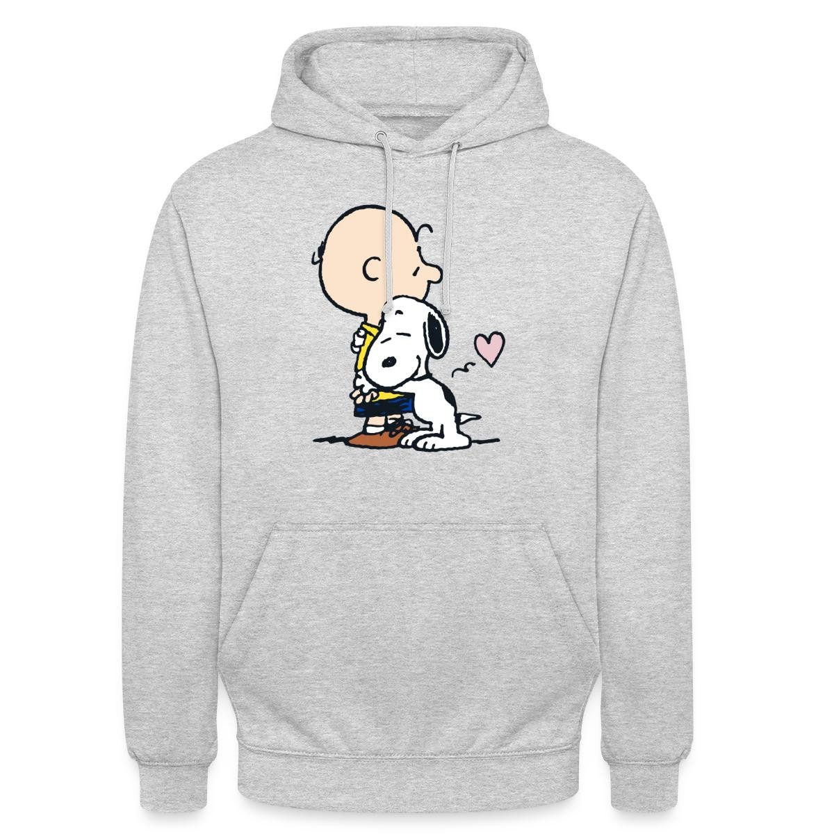 Spreadshirt Hoodie Peanuts Snoopy Umarmt Charlie Brown Unisex Hoodie (1-tlg)
