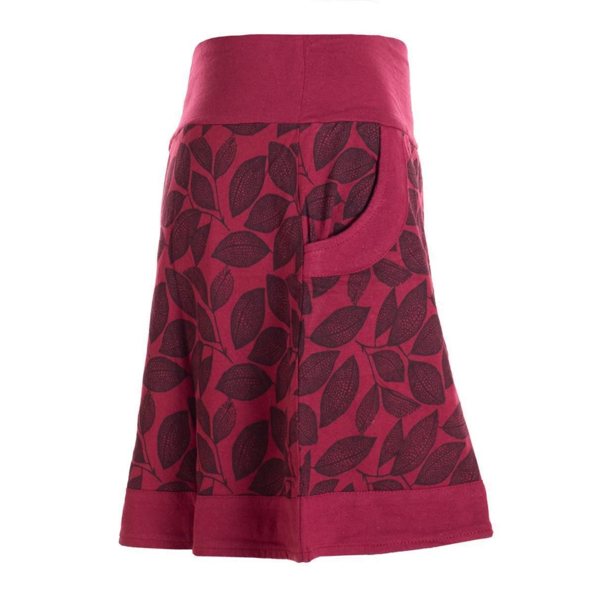 Vishes Minirock Kurzer Rock Damen Elfen Mini-Rock Blätter-Röcke florales Muster Hippie Style